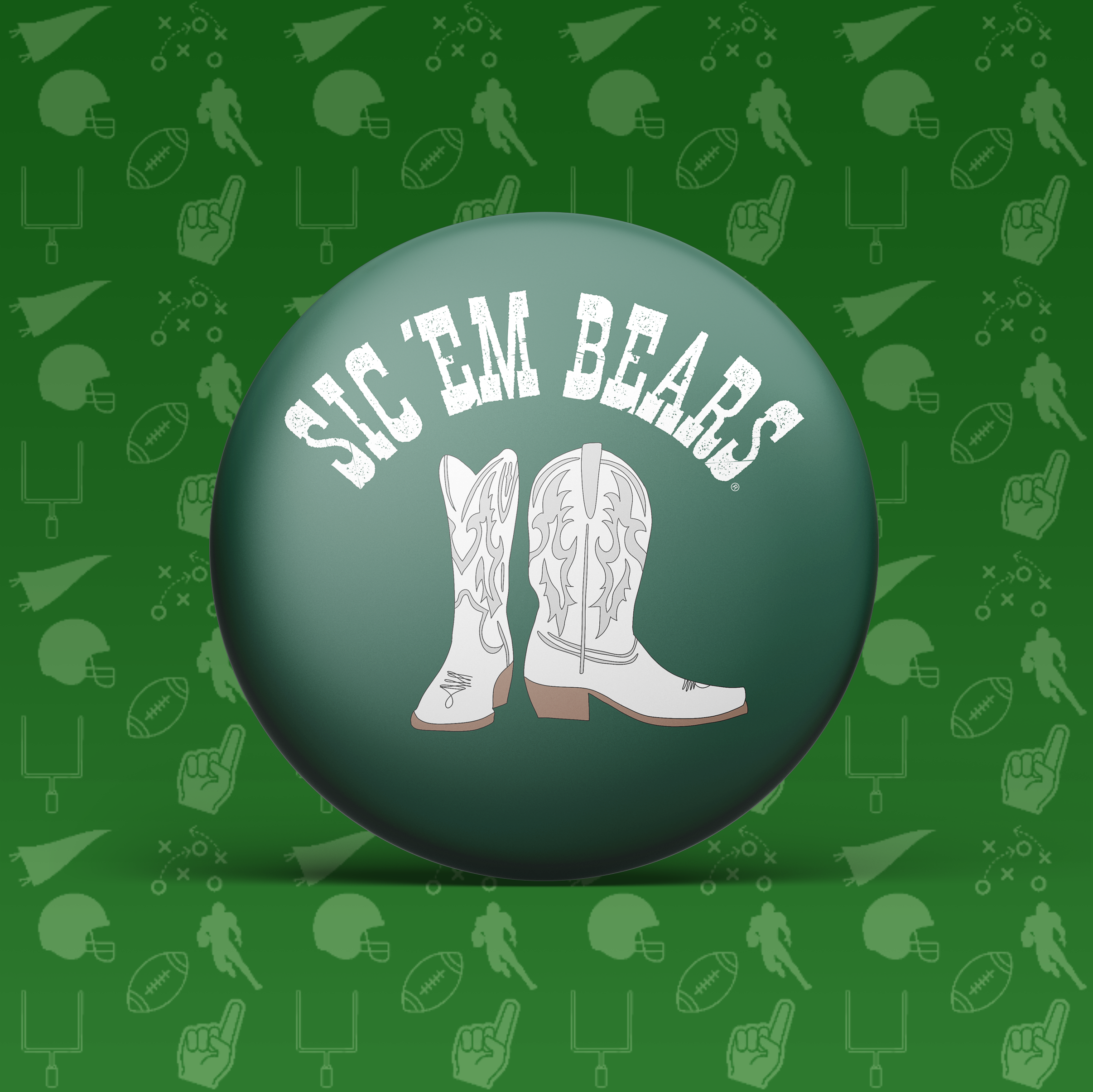 Sic 'Em Bears Button