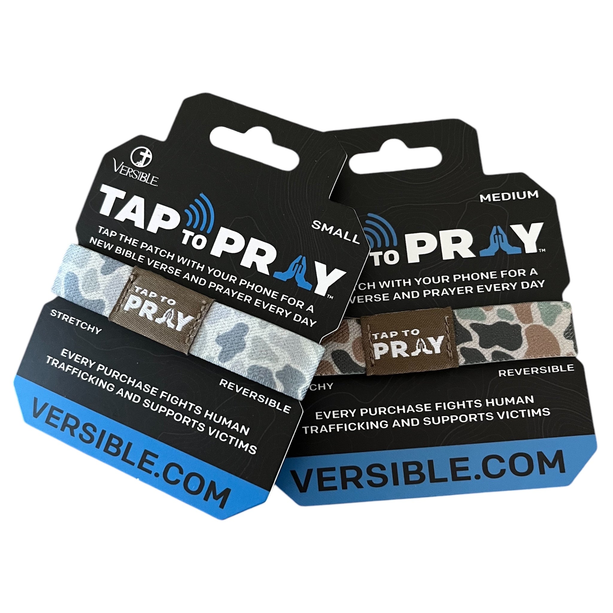 Tap To Pray® Wristband – River Rock Camo - Classic & Sage