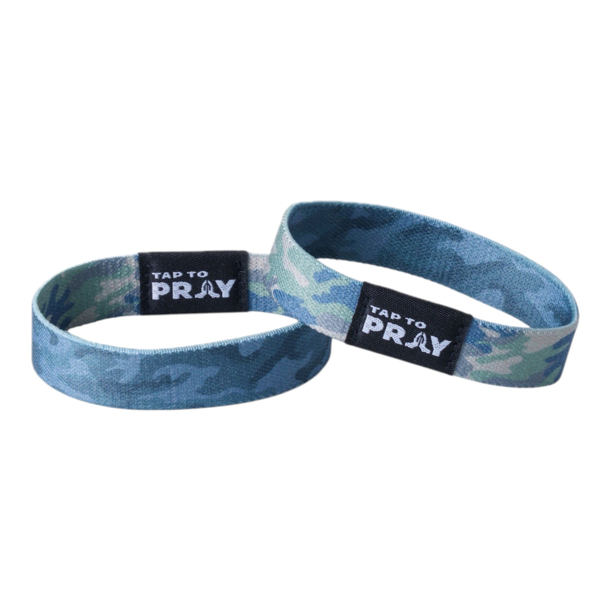 Tap To Pray® Wristband – Green & Charcoal Camo