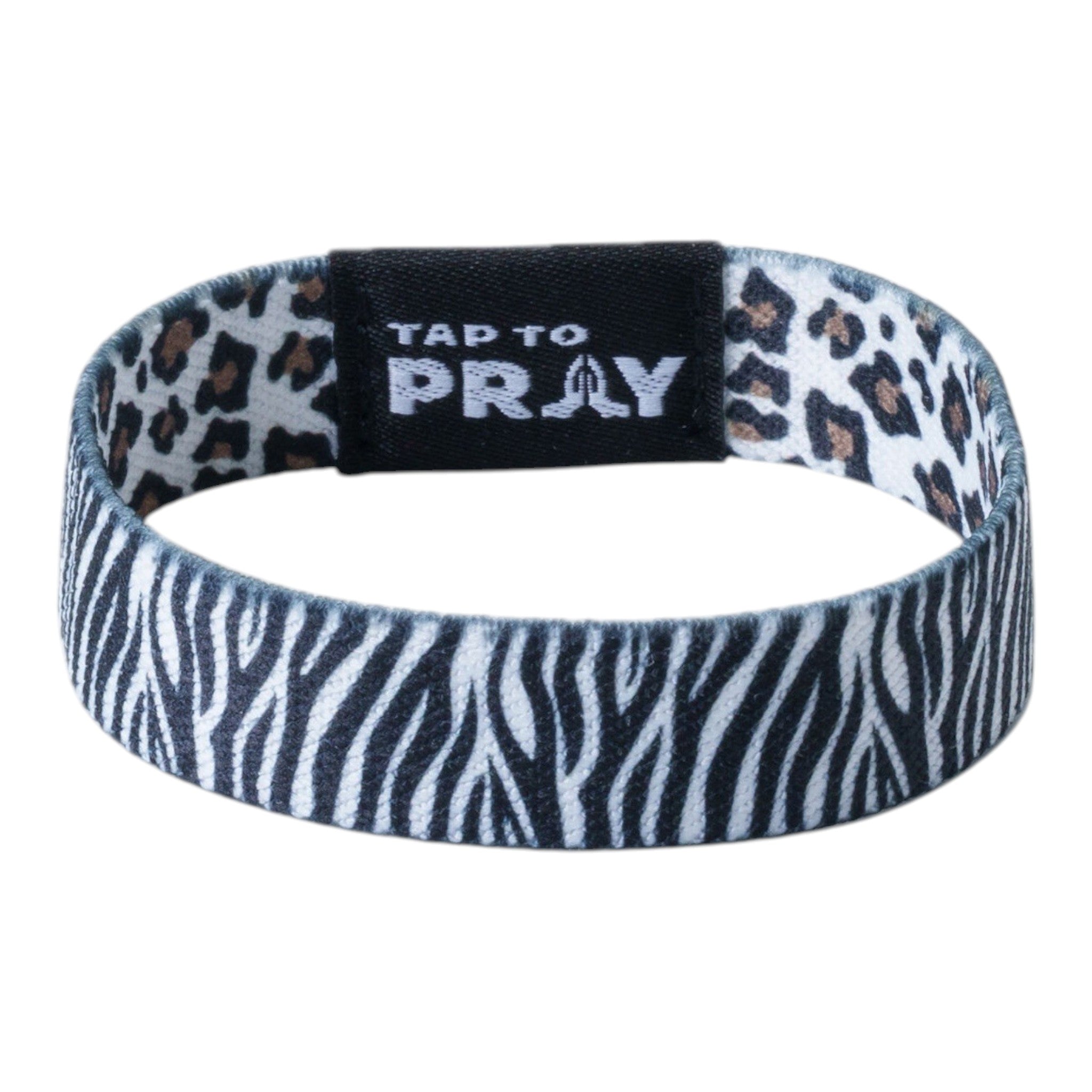 Tap To Pray® Wristband – Safari Zebra