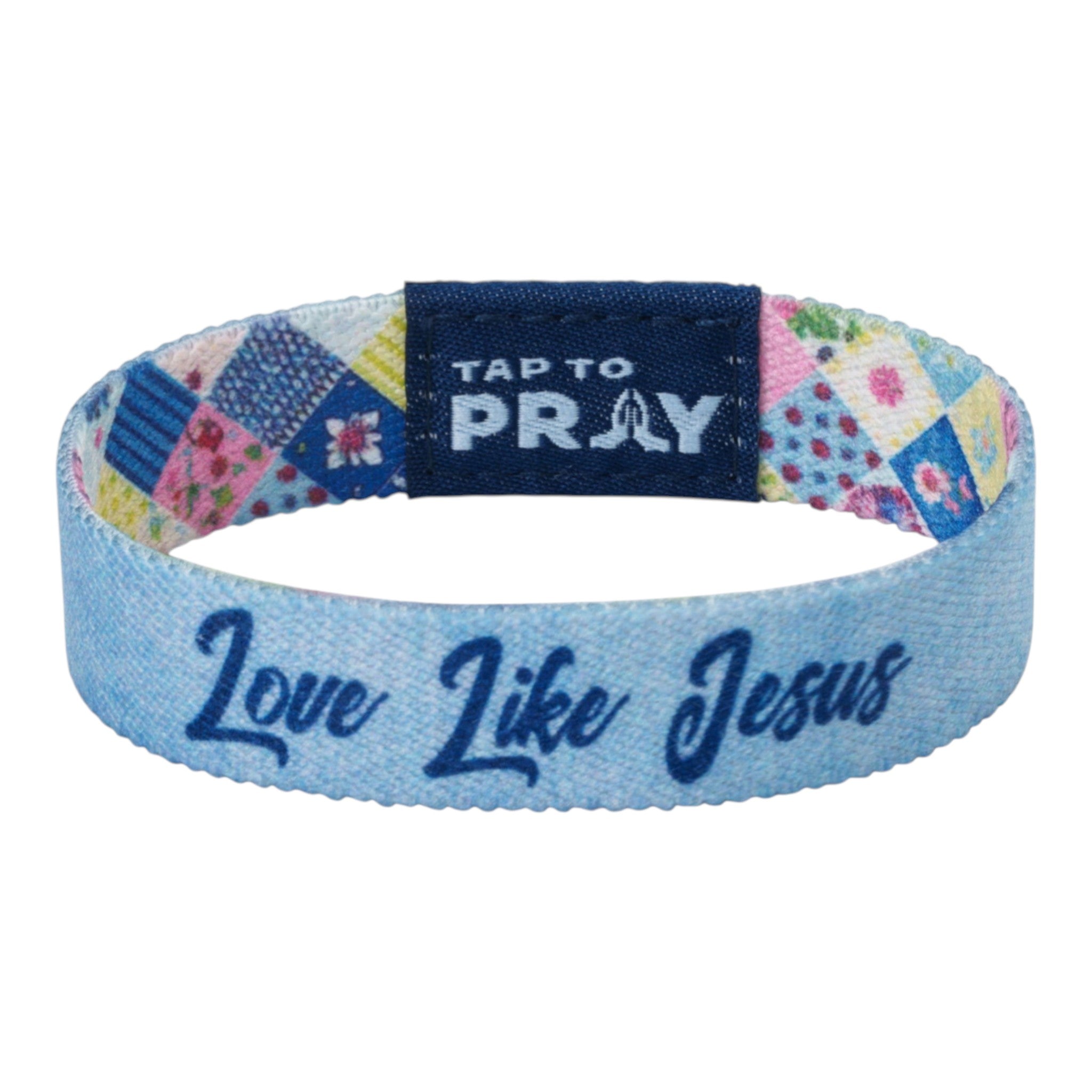 Tap To Pray® Wristband – Patchwork - Love Like Jesus