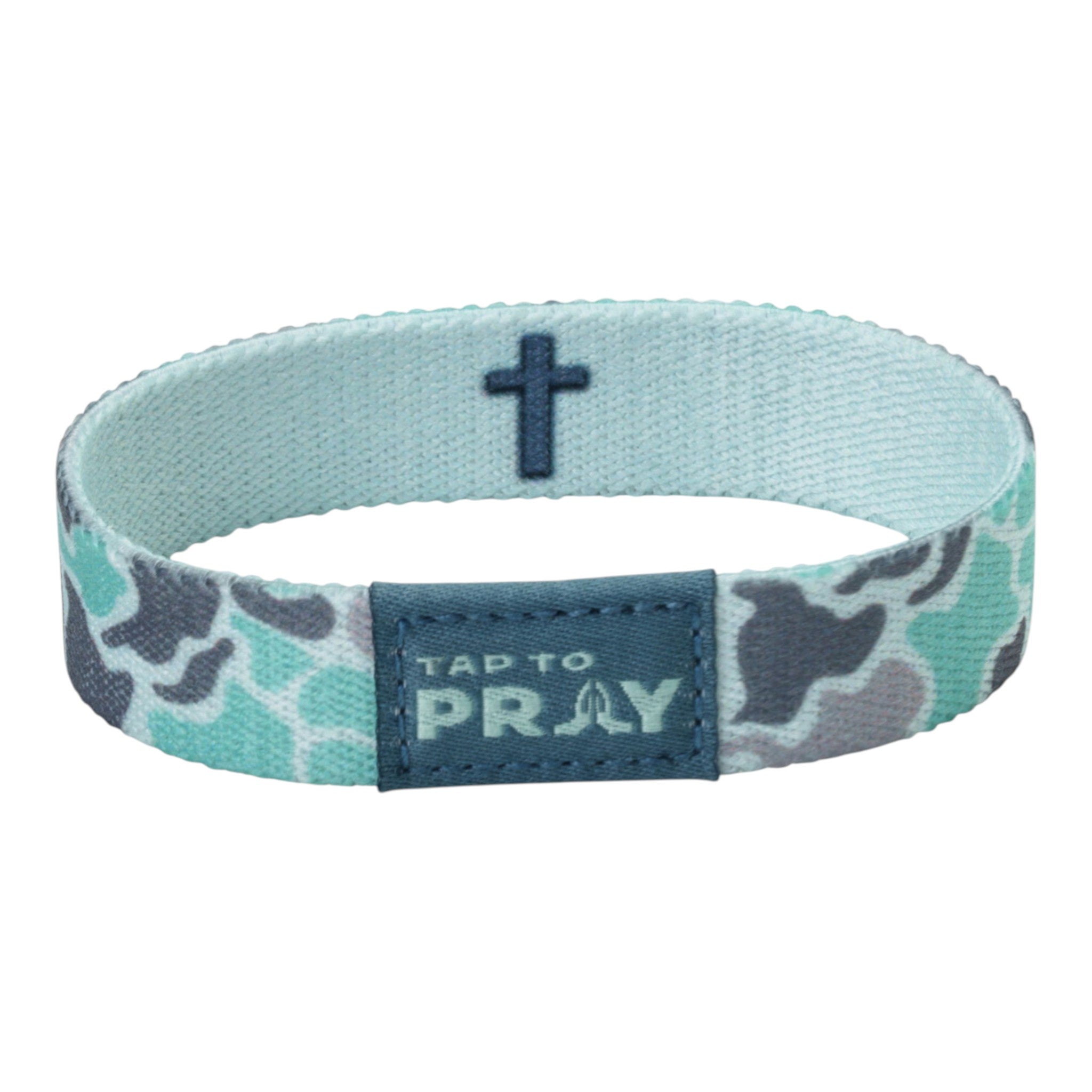 Tap To Pray® Wristband – River Rock Camo - Mint