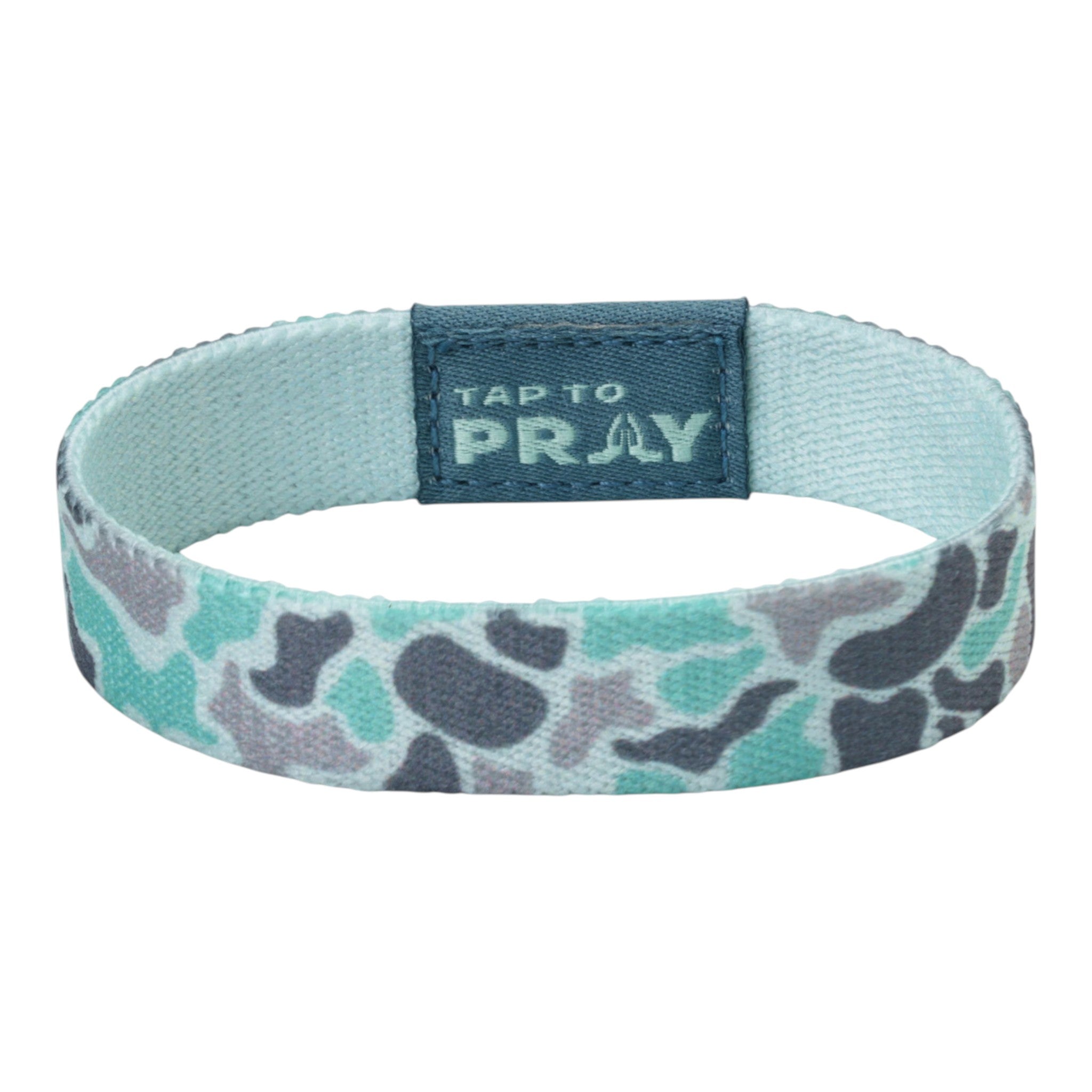 Tap To Pray® Wristband – River Rock Camo - Mint
