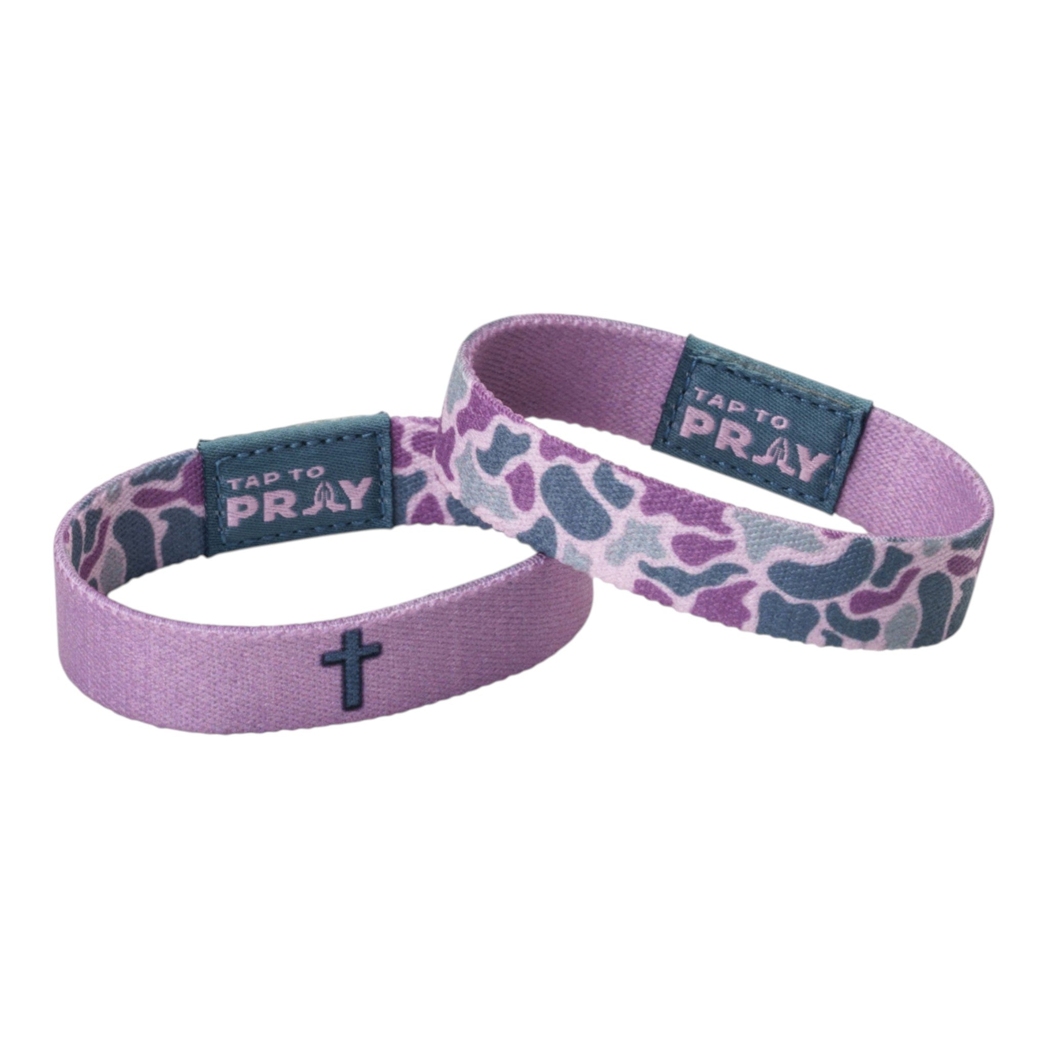 Tap To Pray® Wristband – River Rock Camo - Lilac