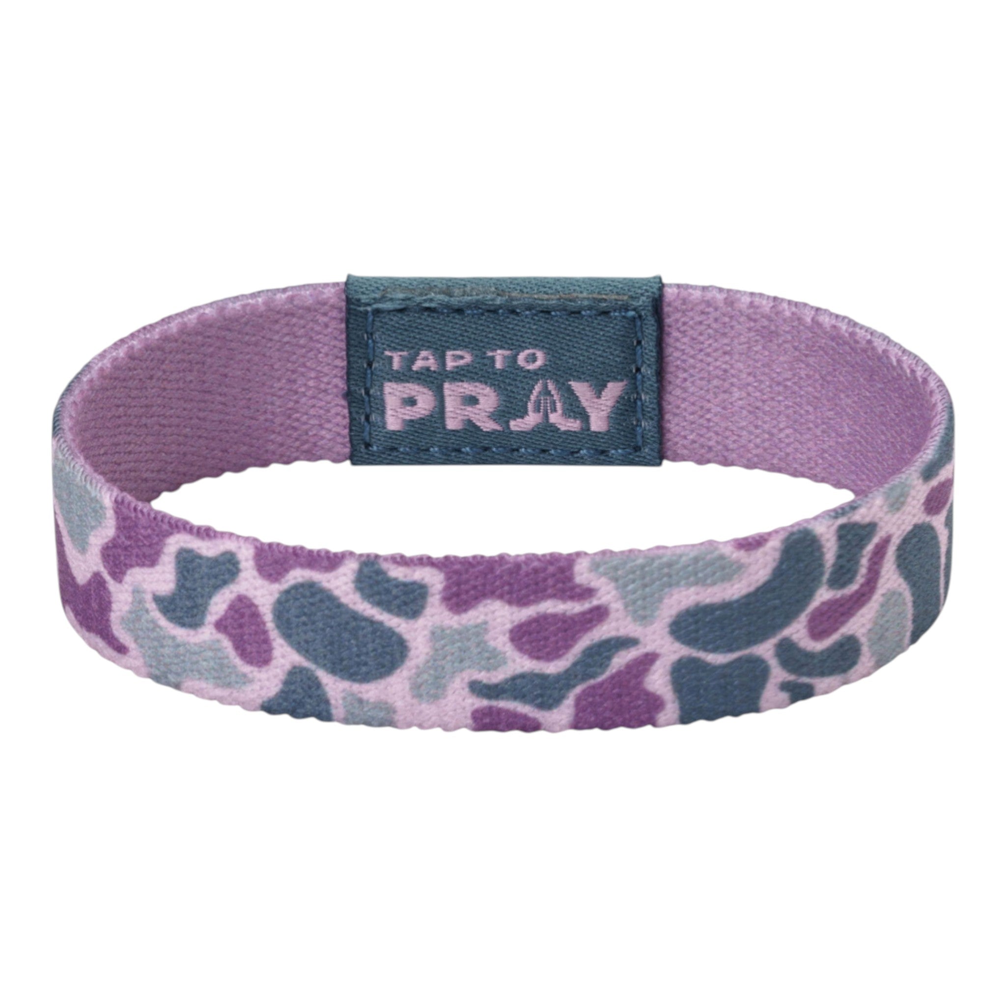 Tap To Pray® Wristband – River Rock Camo - Lilac