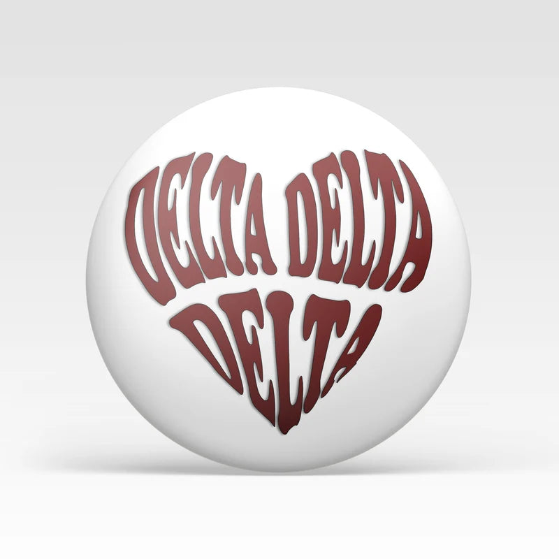 Tri Delta Heart - Maroon