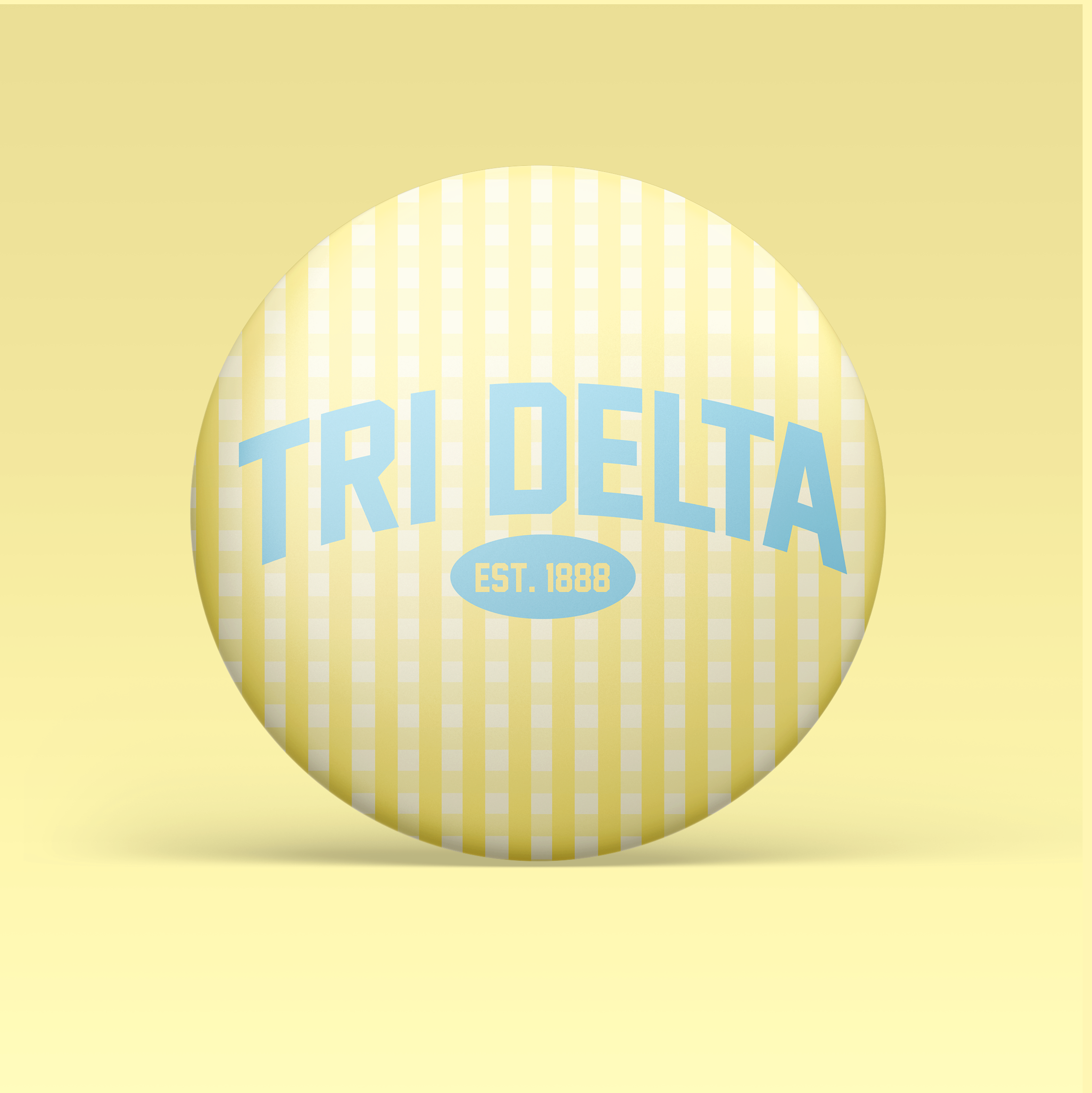 Tri Delta Gingham Button