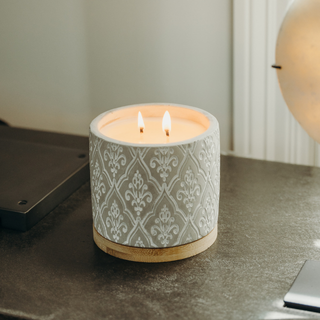 Bourbon Royalty 16 oz Damask Stone Candle