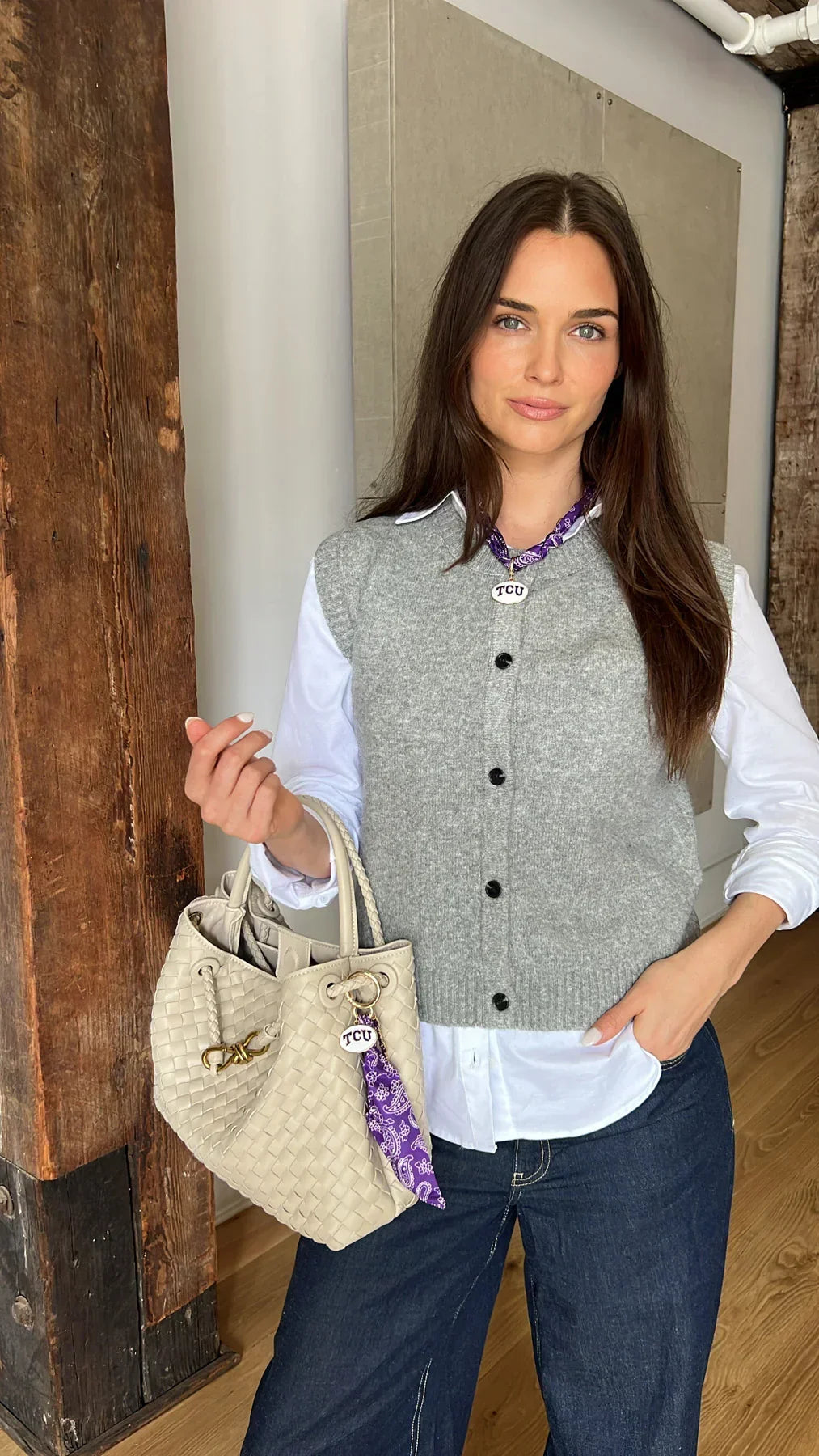 TCU Horned Frogs Logo Bandana Scarf Necklace