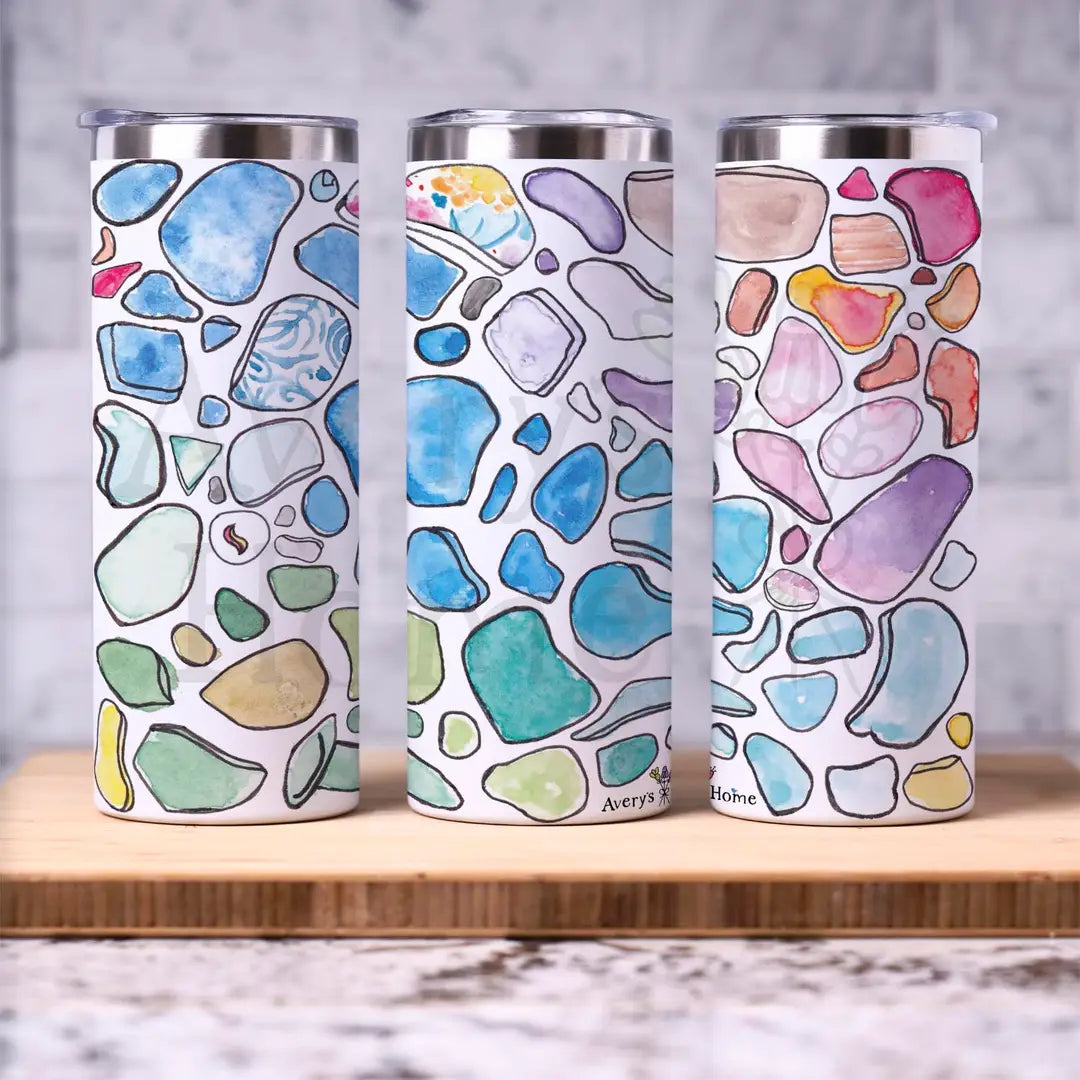 Sea Glass Collector 20 oz Skinny Tumbler