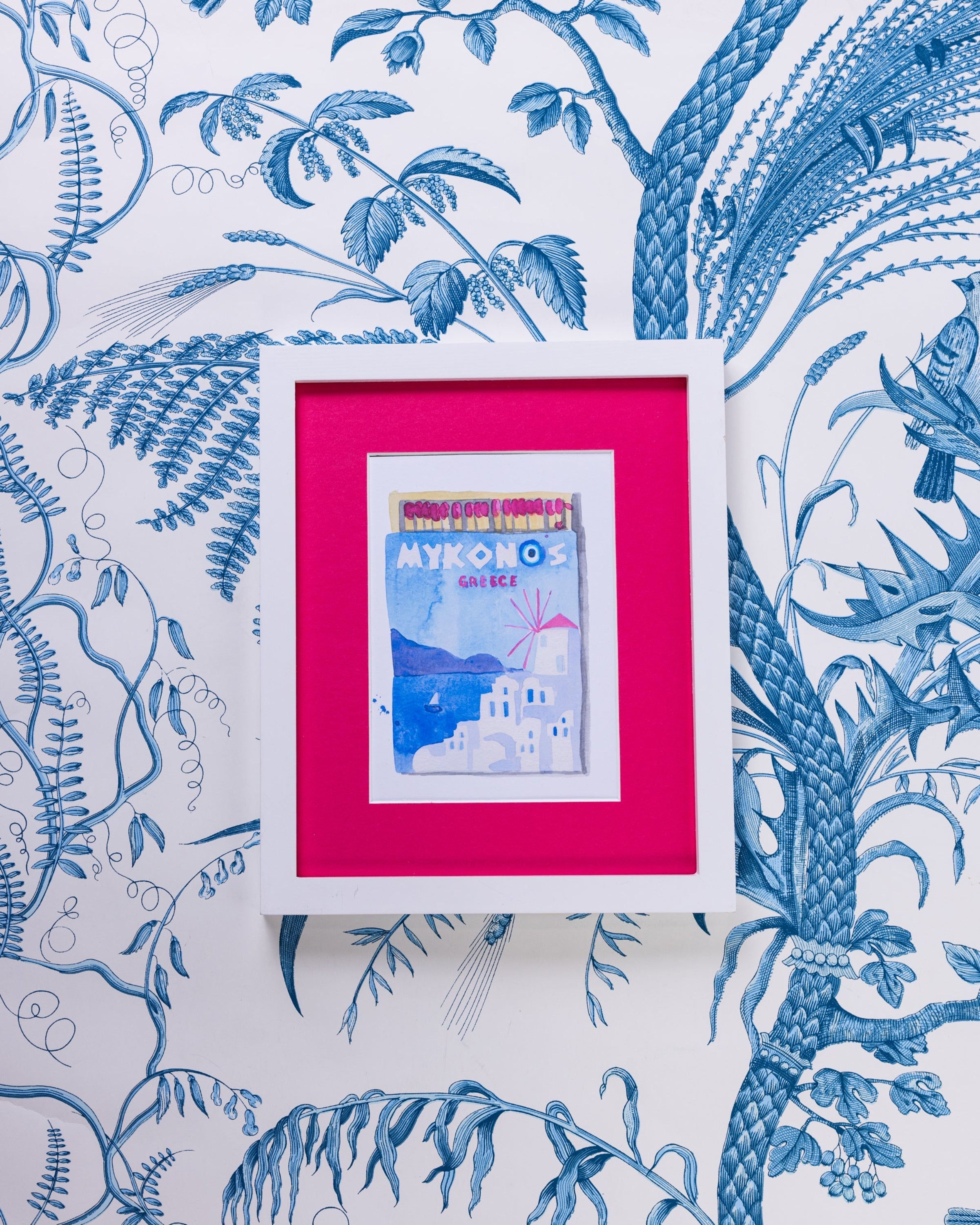 Mykonos Matchbook Art Print