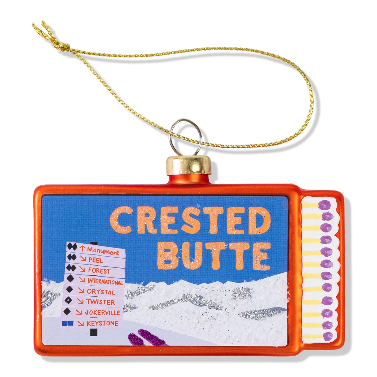 Matchbook Ornament - Crested Butte