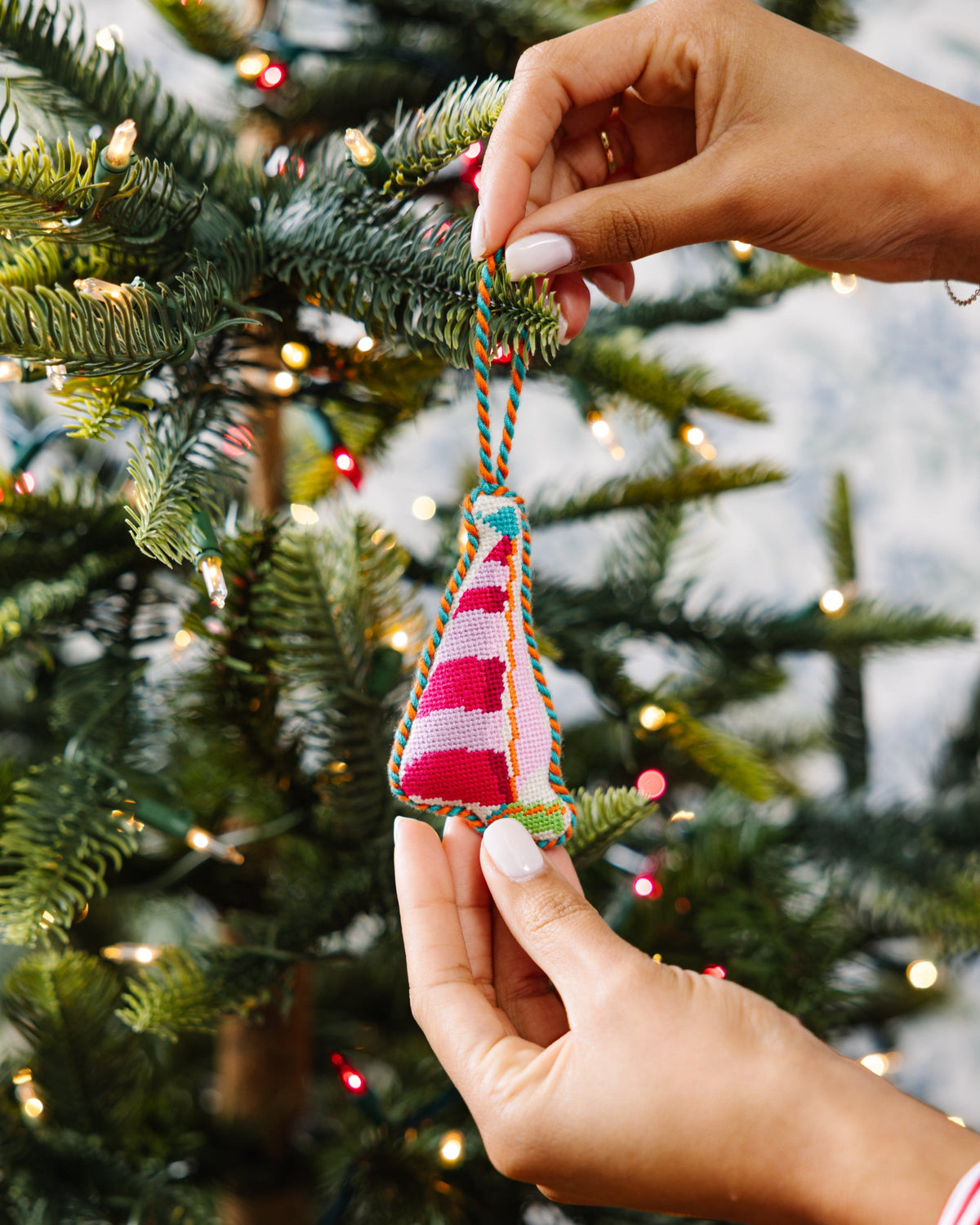 Needlepoint Icon Ornament - Sailboat