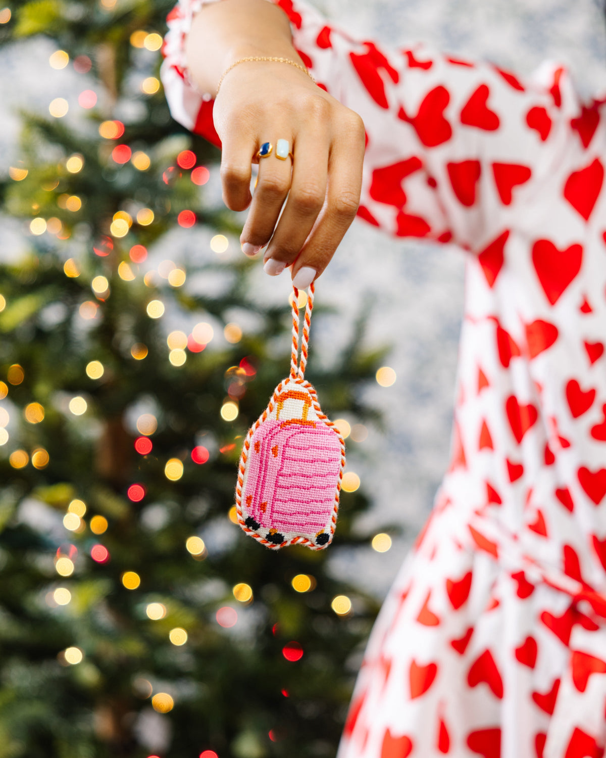 Needlepoint Icon Ornament - Luggage