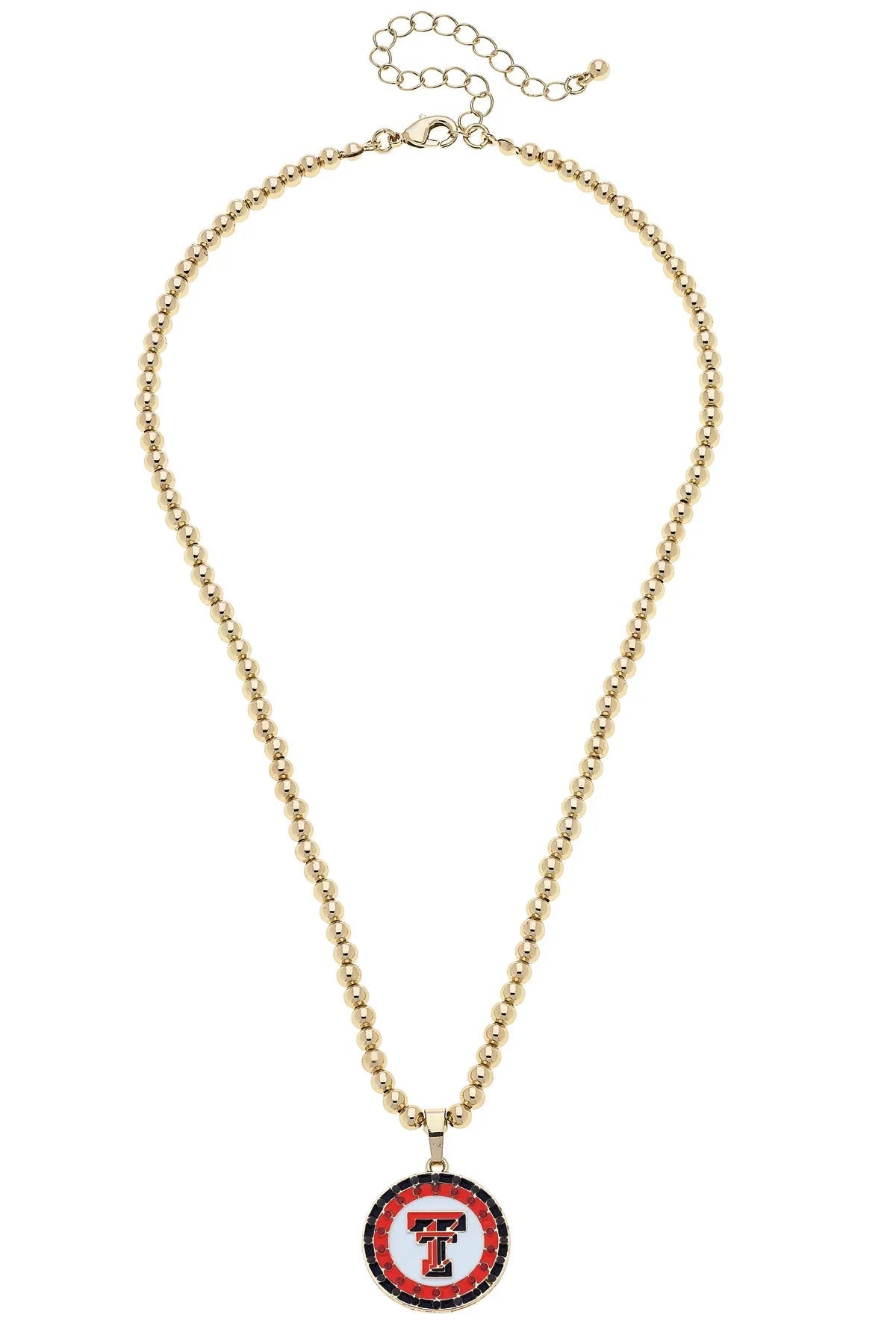 Texas Tech Red Raiders Pave Disc Necklace - FINAL SALE