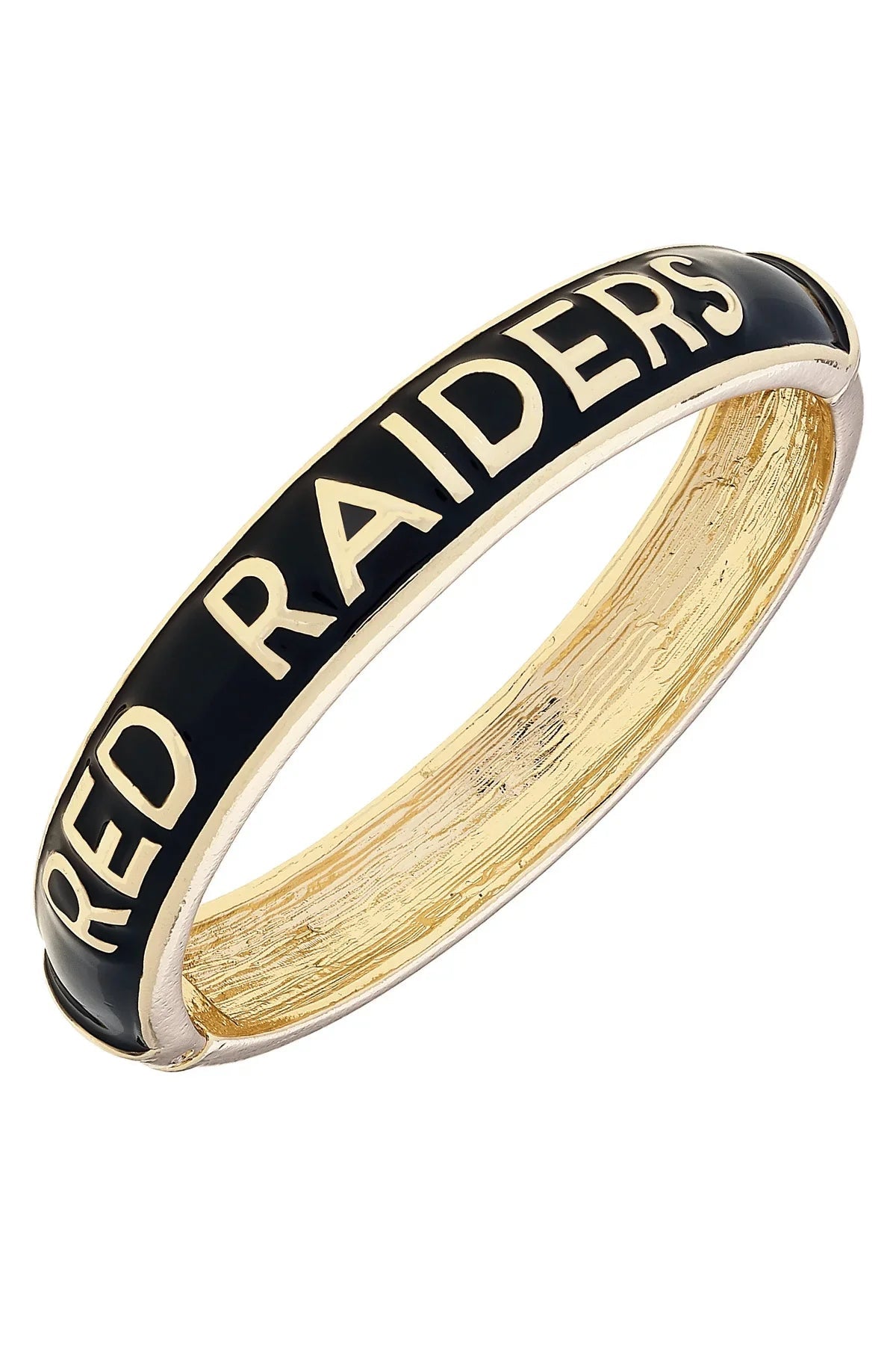 Texas Tech Red Raiders Sculpted Enamel Hinge Bangle in Black