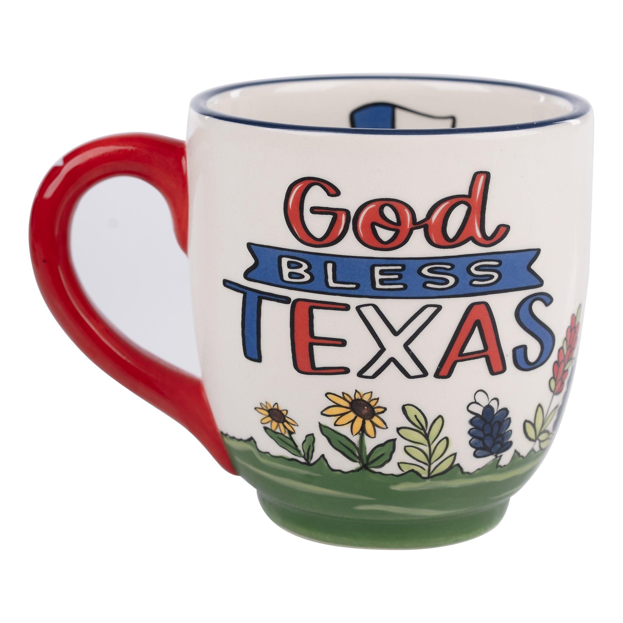 Glory Haus Longhorn God Bless Texas Mug