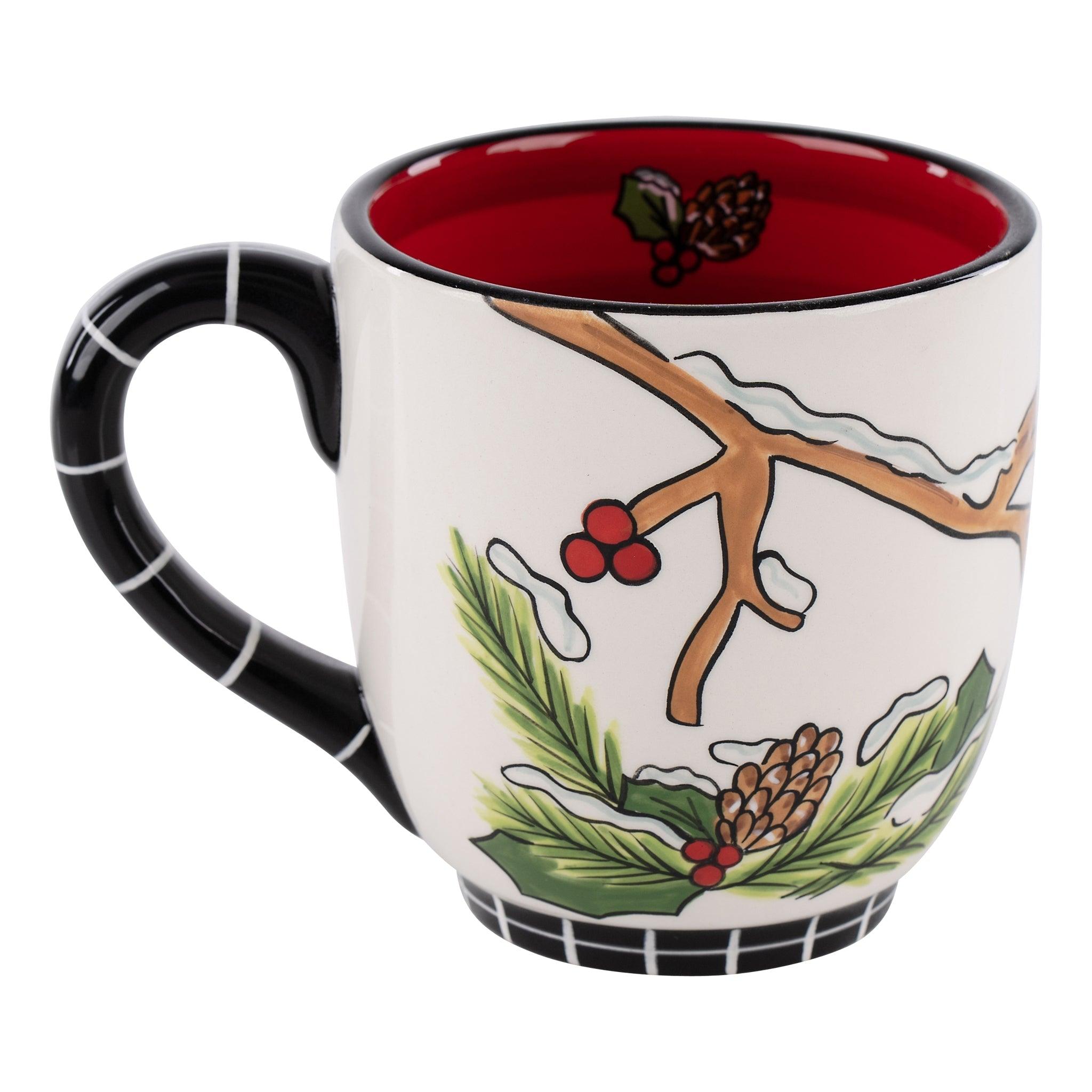 Glory Haus Holly Branch Red Bird Mug