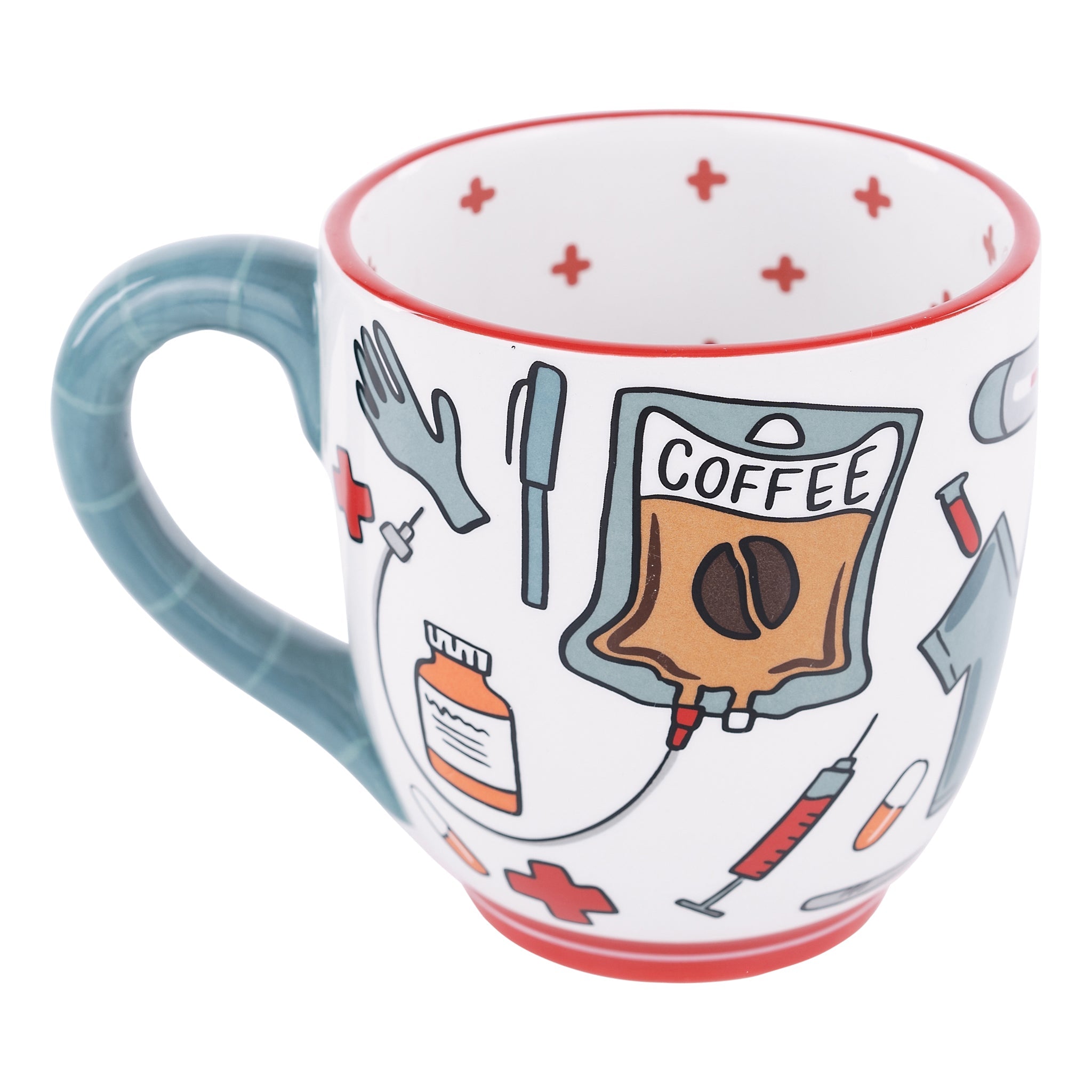 Glory Haus Coffee Scrubs Needles Gloves Mug