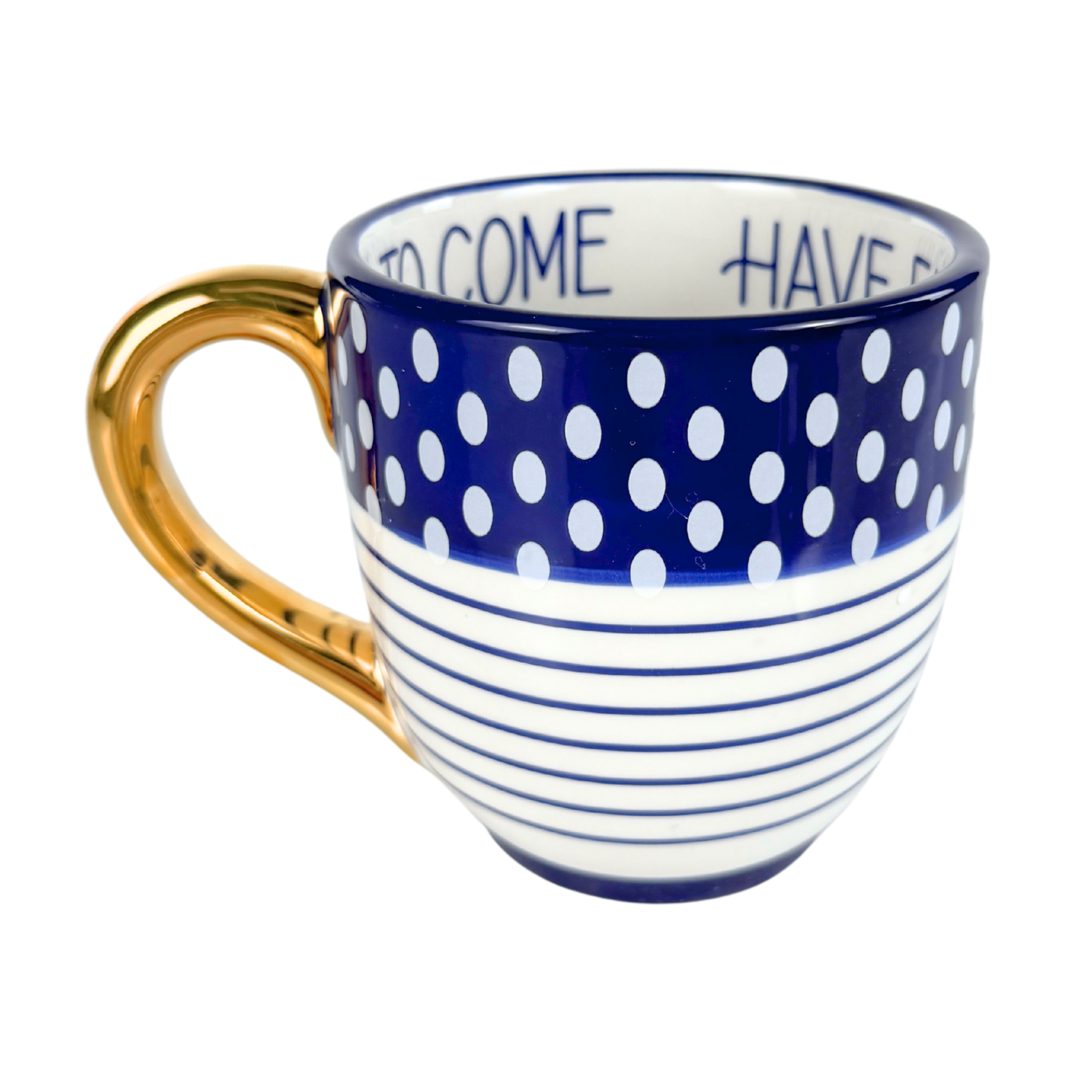 Glory Haus Have Faith Blue & White Mug