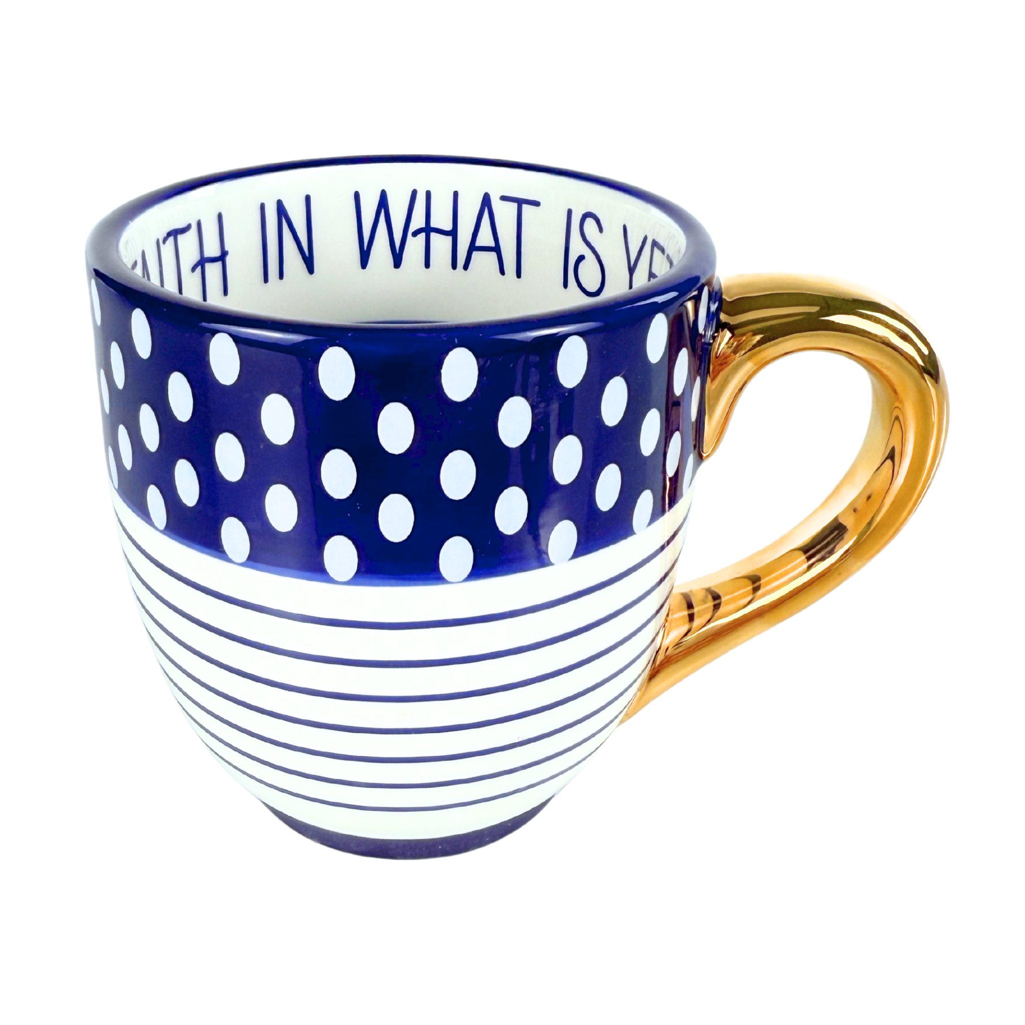 Glory Haus Have Faith Blue & White Mug
