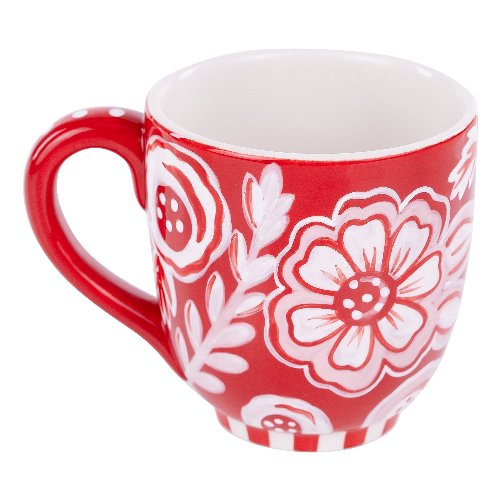 Glory Haus Red Flower Garden Mug