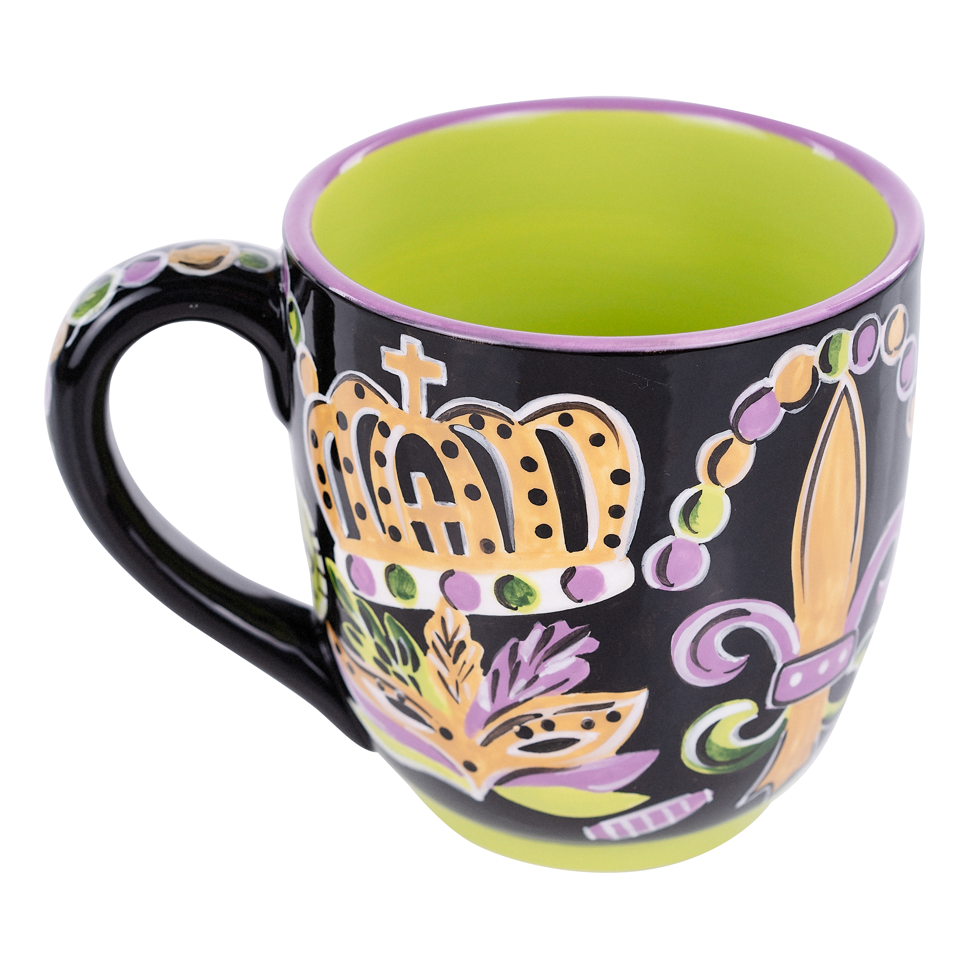 Glory Haus Crowns and Beads Mardi Gras Mug