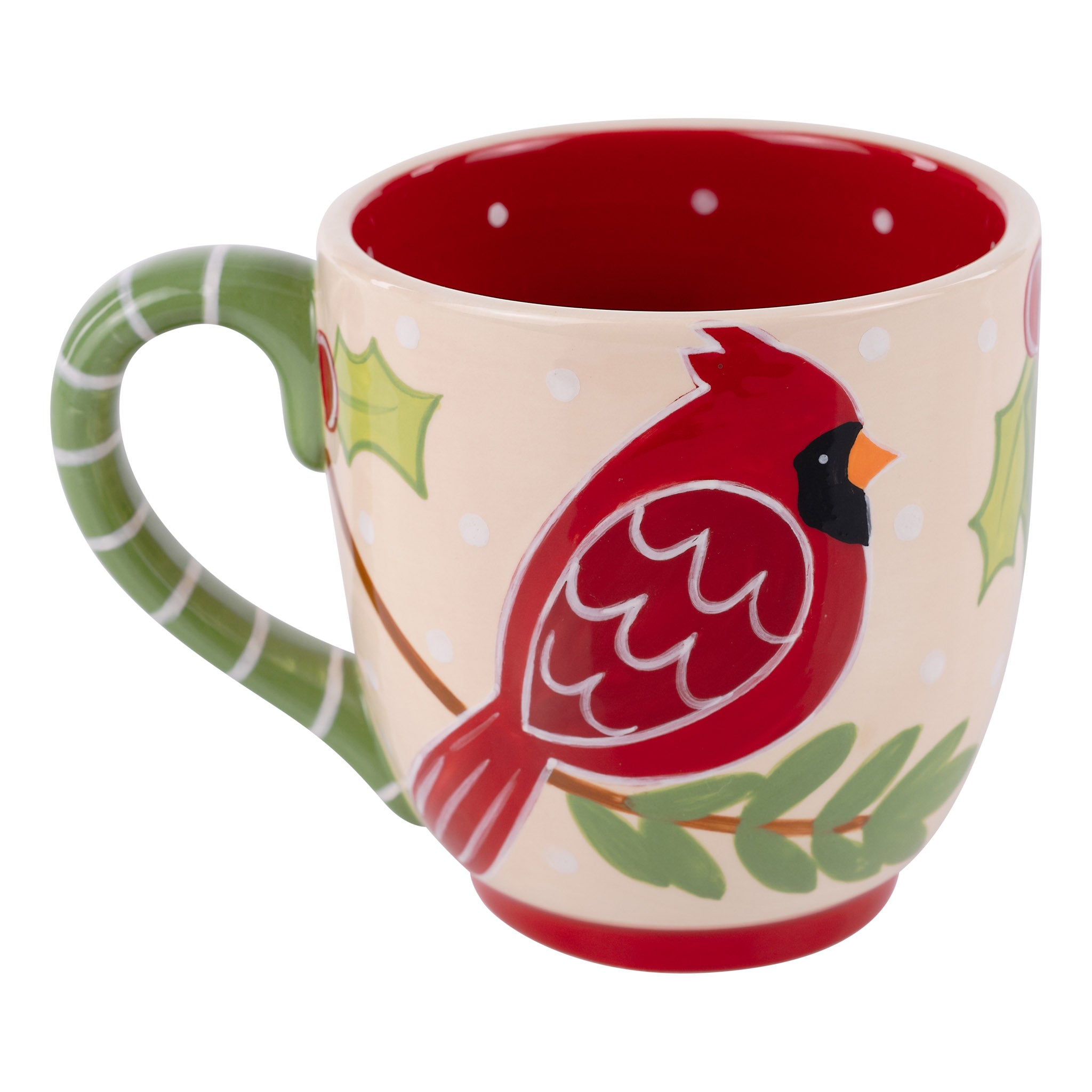 Glory Haus Cardinal Holly Christmas Mug