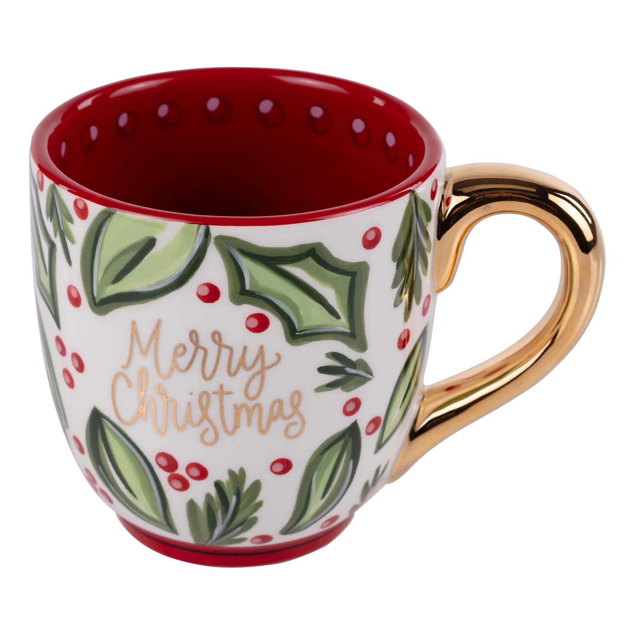 Glory Haus Merry Christmas Holly Mug