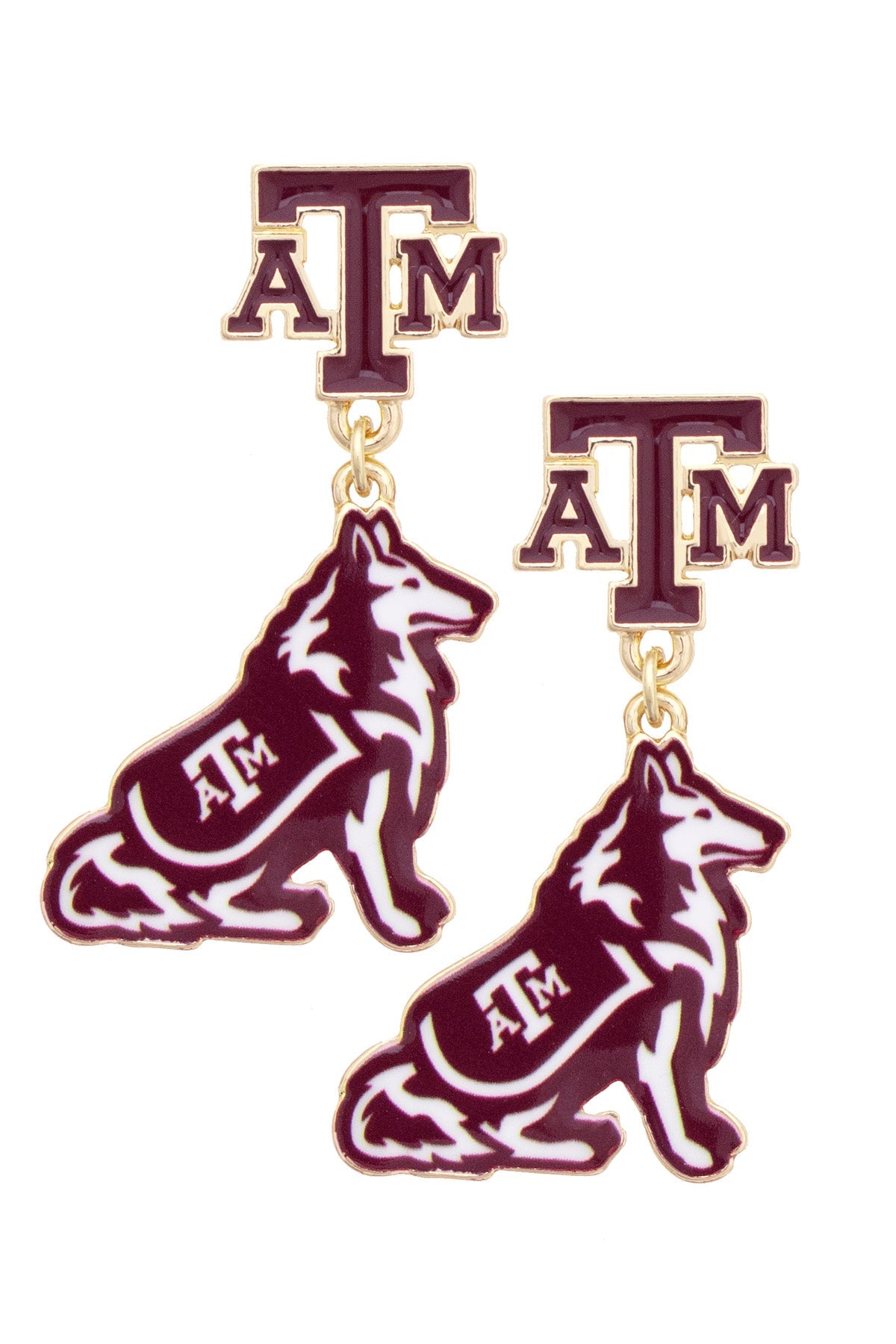 Texas A&M Aggies Enamel Drop Earrings