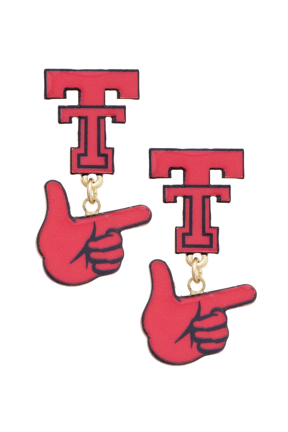 Texas Tech Red Raiders Enamel Drop Earrings