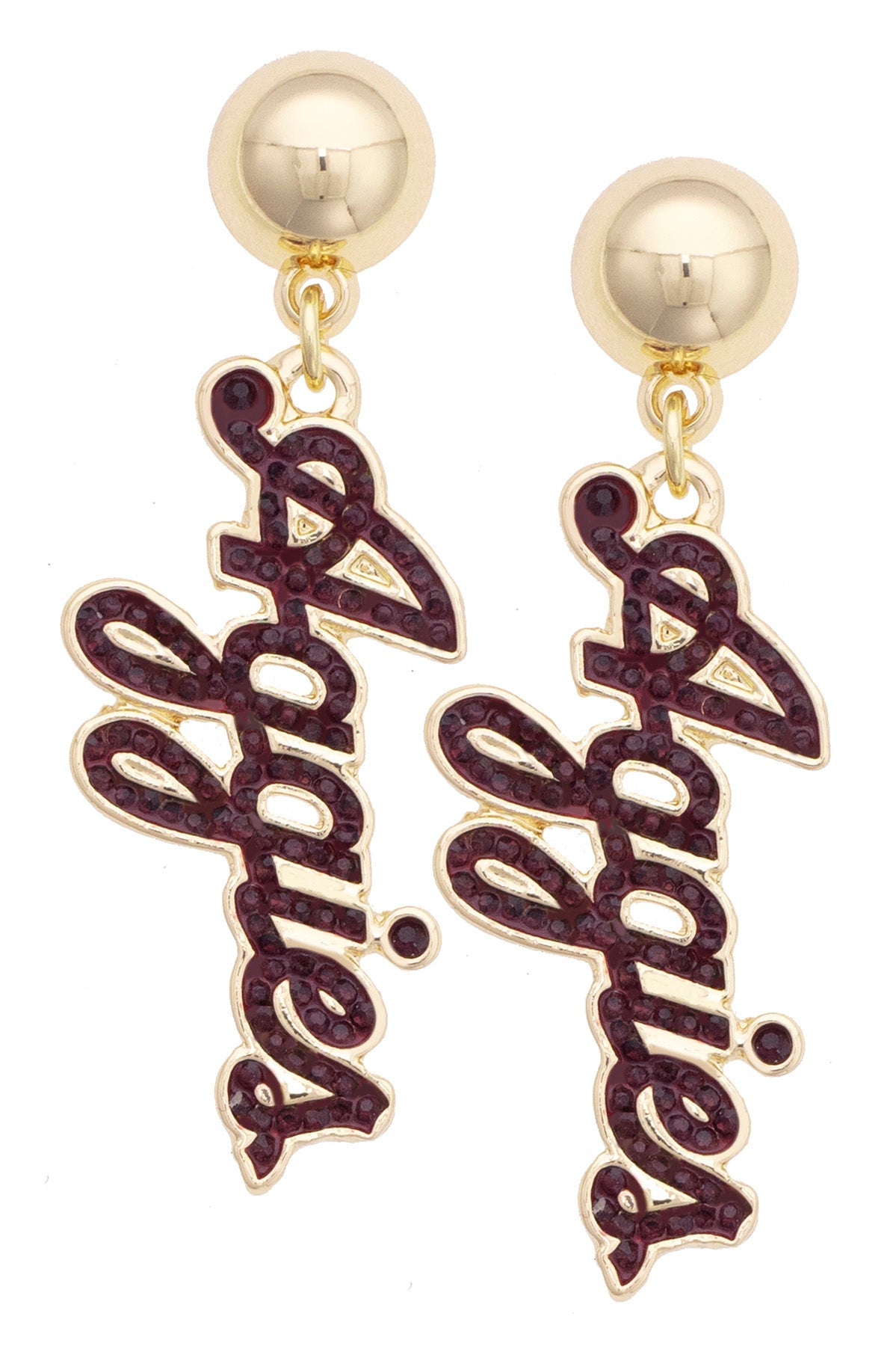 Texas A&M Aggies Pave Outline Earrings