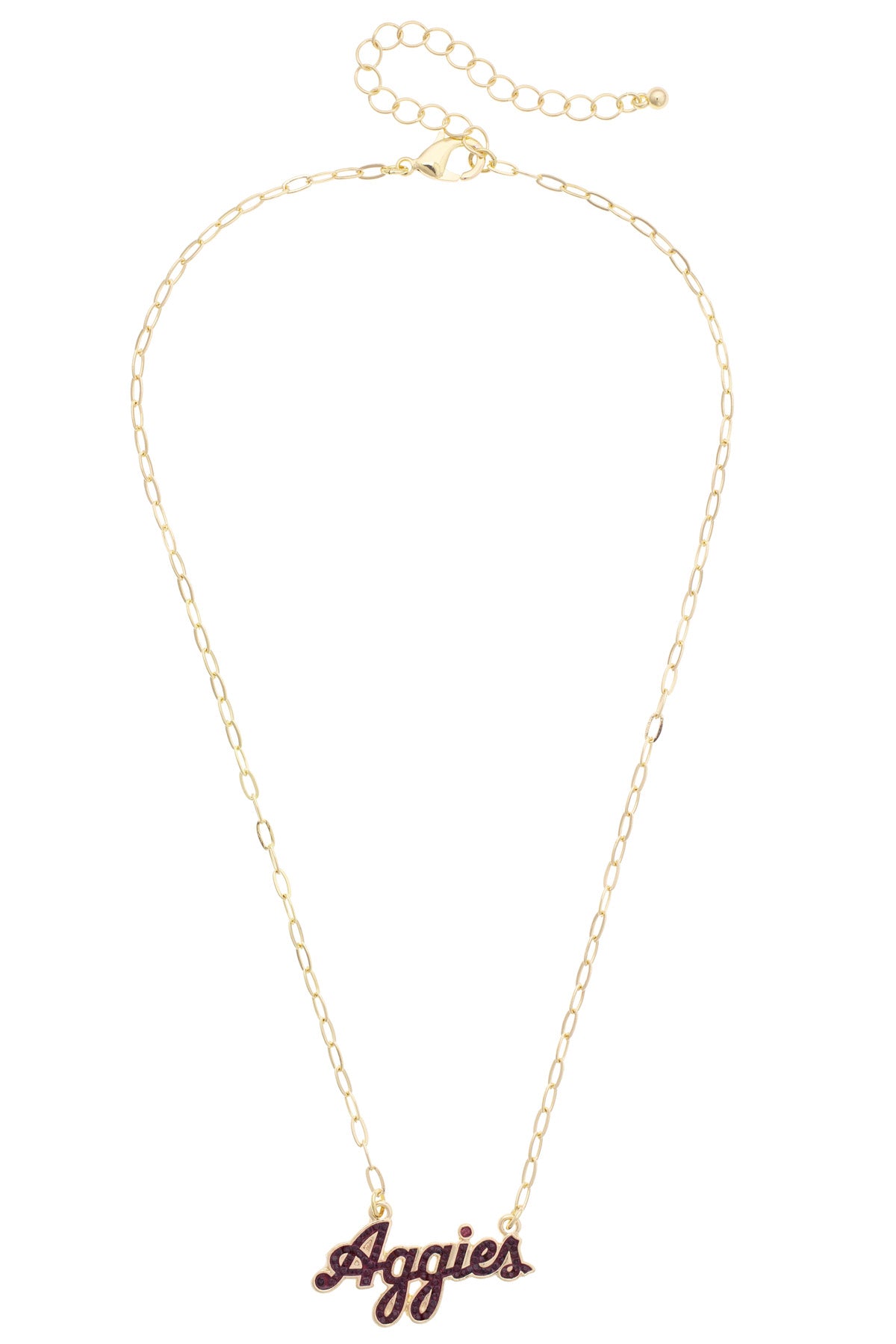 Texas A&M Aggies Pave Outline Necklace