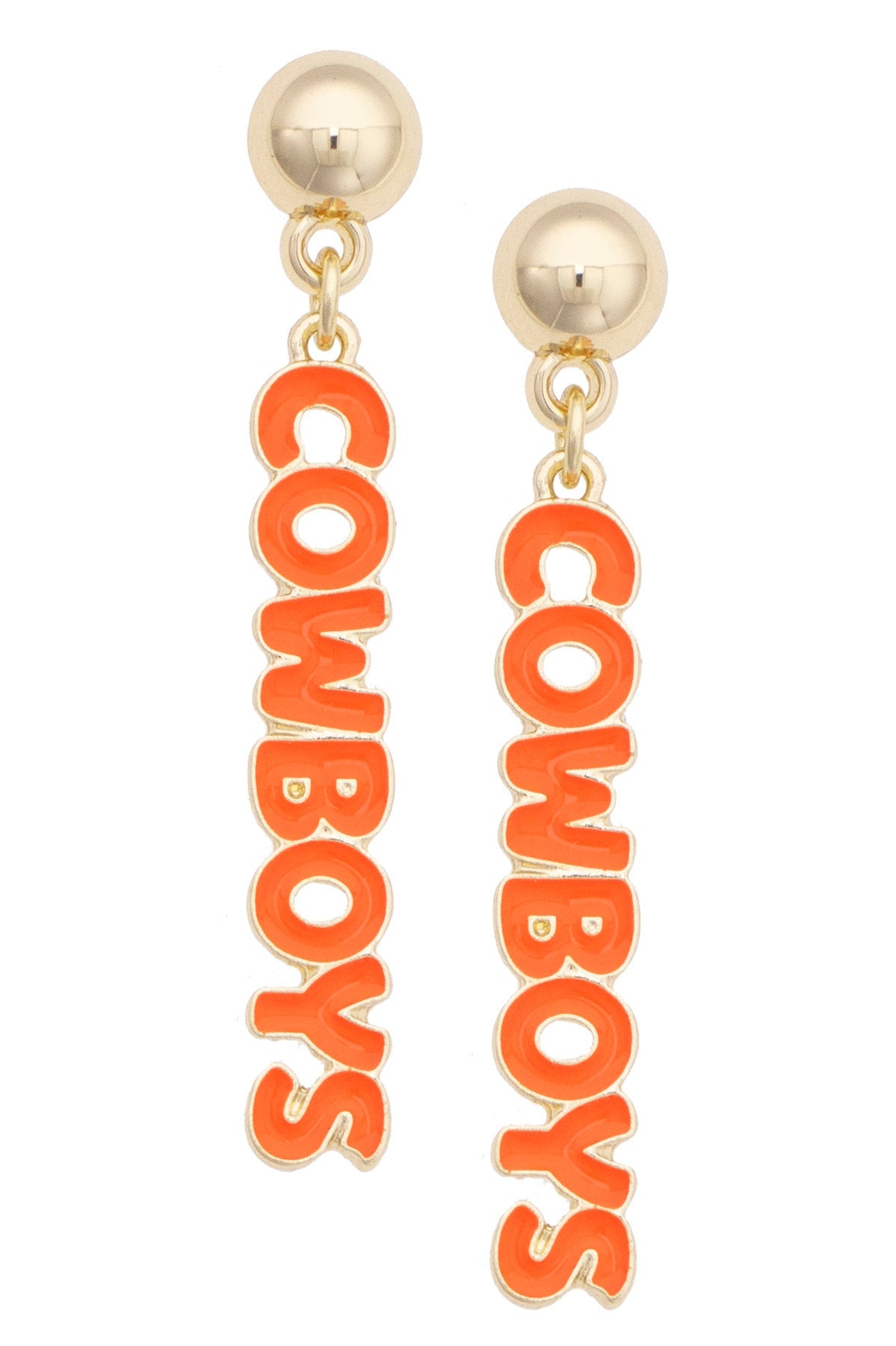 Oklahoma State Cowboys Puffy Nameplate Earrings