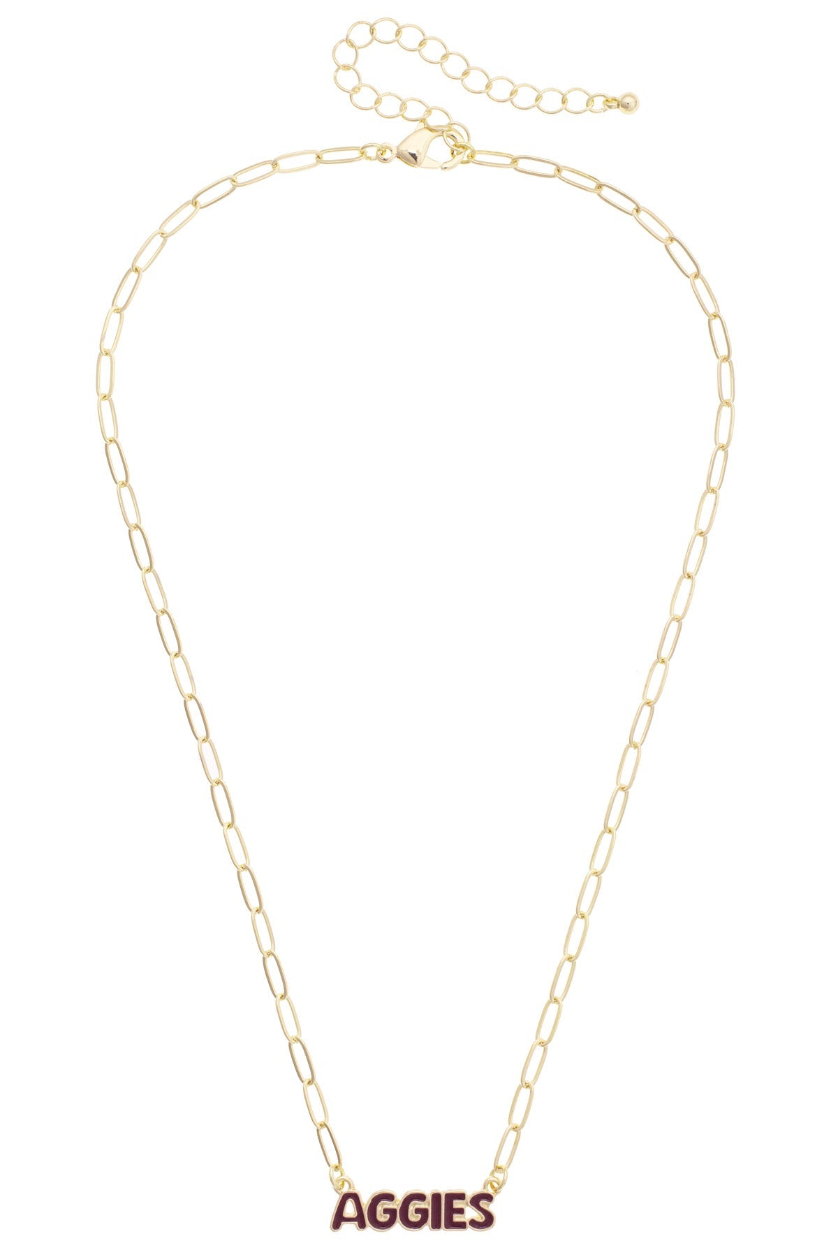 Texas A&M Aggies Puffy Nameplate Necklace