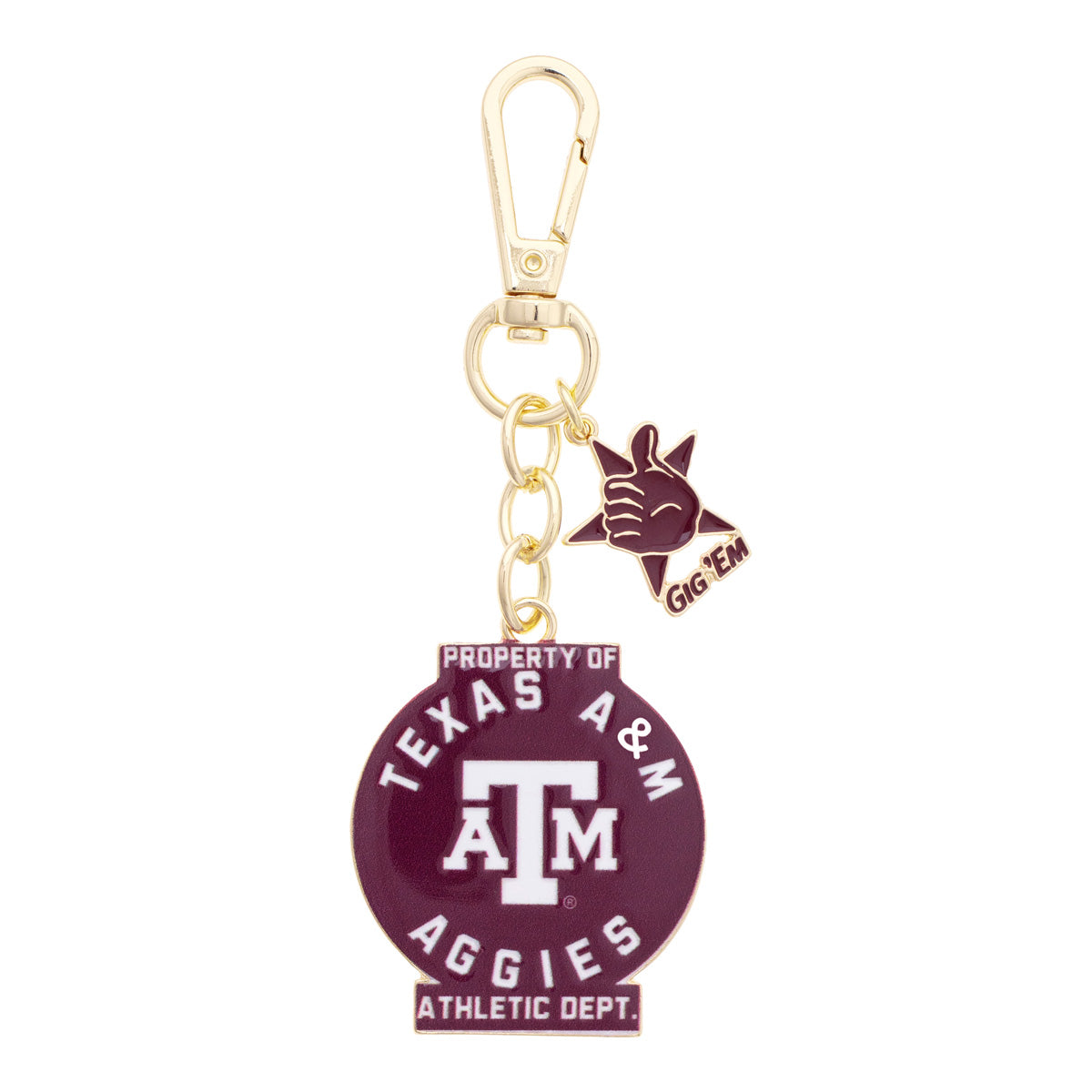 Texas A&M Aggies Vintage Athletic Department Enamel Bag Charm