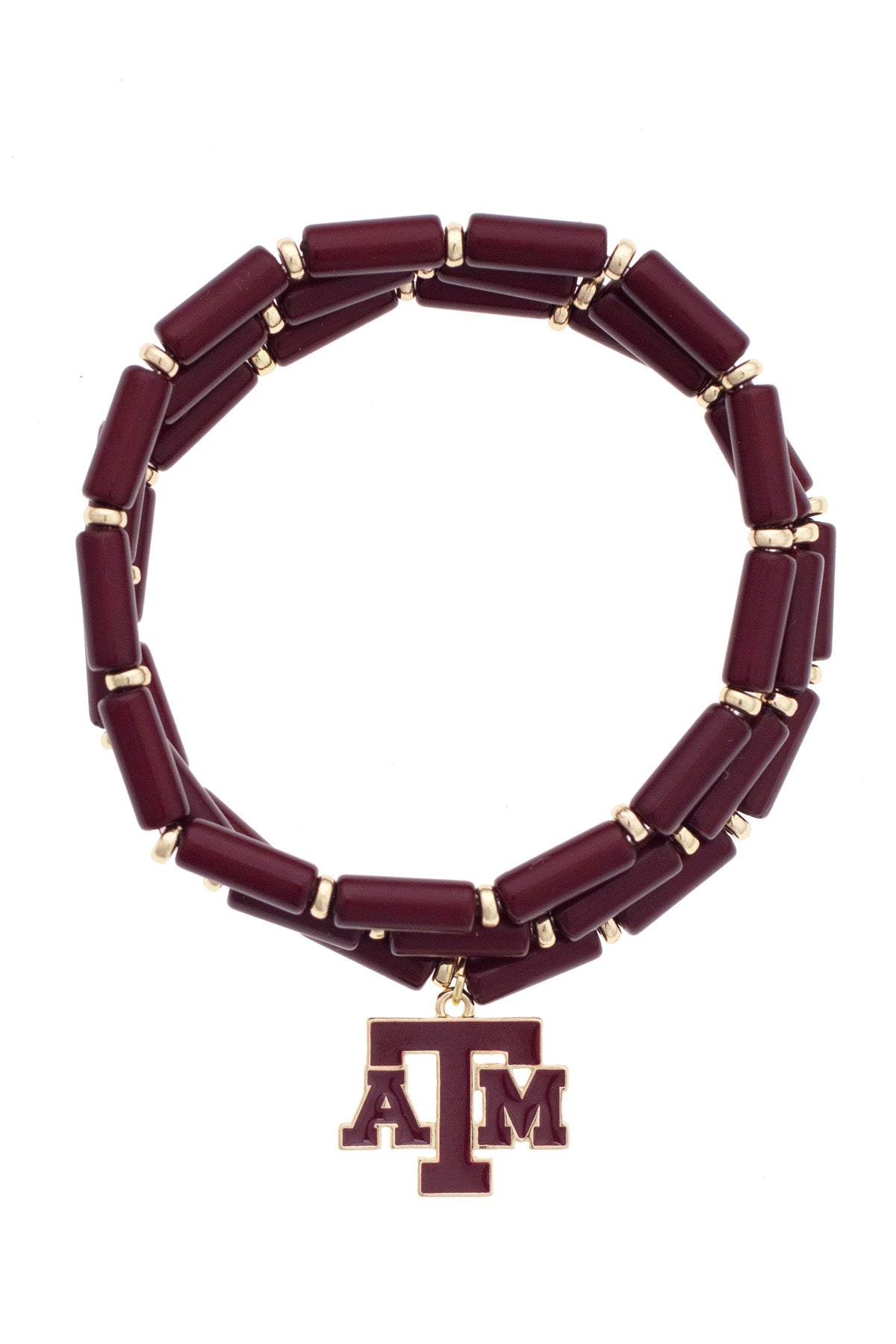 Texas A&M Aggies Logo Beaded Bracelet Set of 3