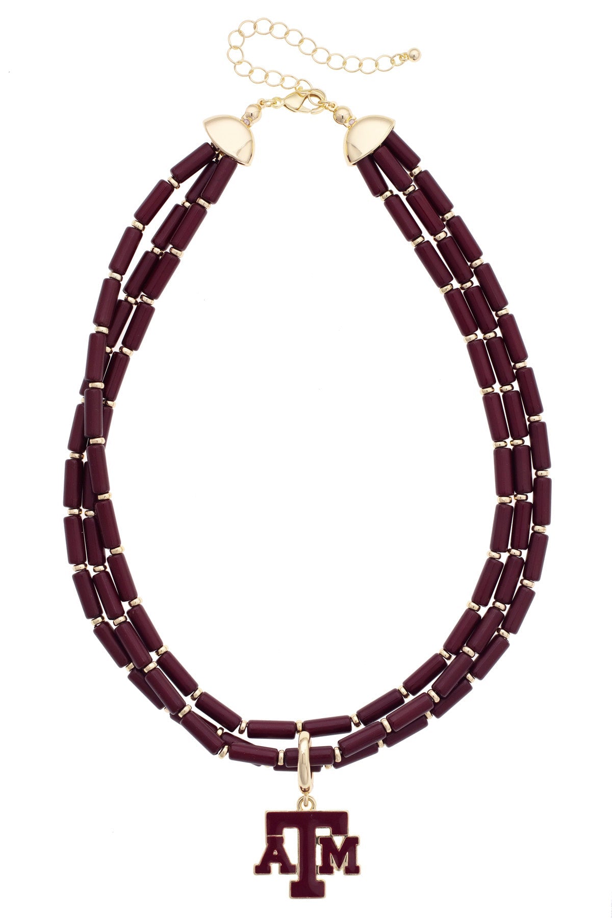 Texas A&M Aggies Multi-Strand Beaded Logo Necklace