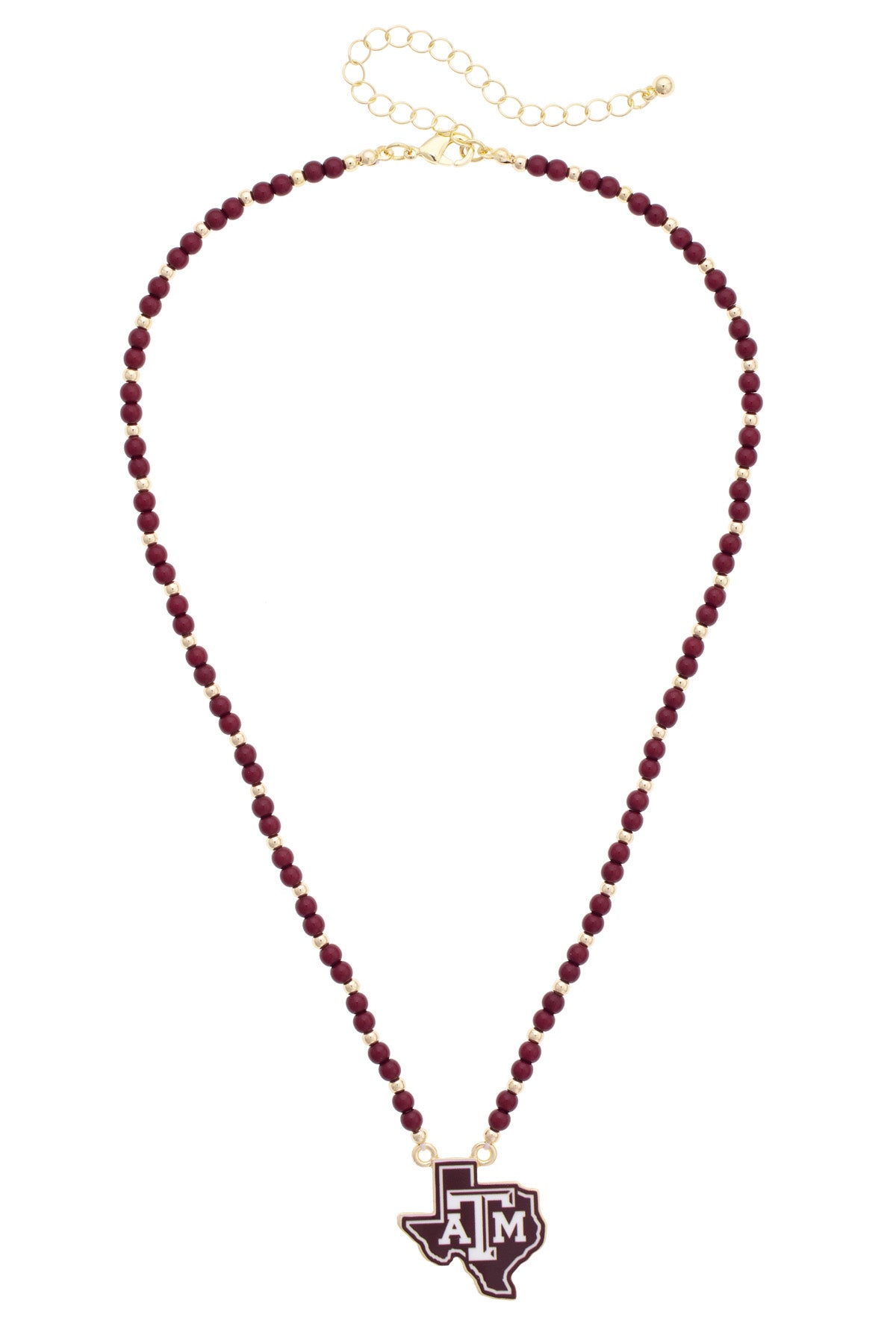 Texas A&M Aggies Beaded Spirit Necklace