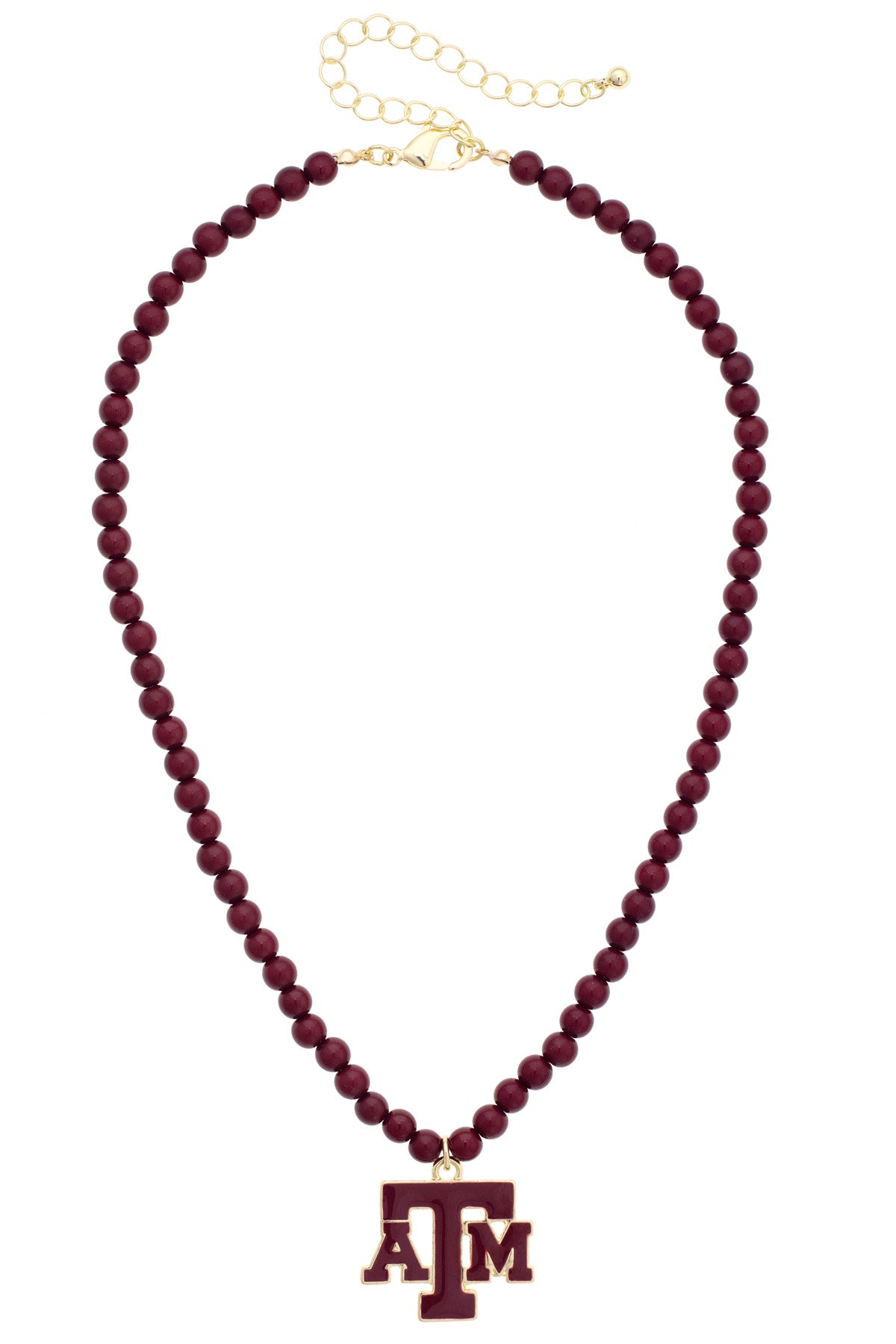 Texas A&M Aggies Beaded Logo Pendant Necklace
