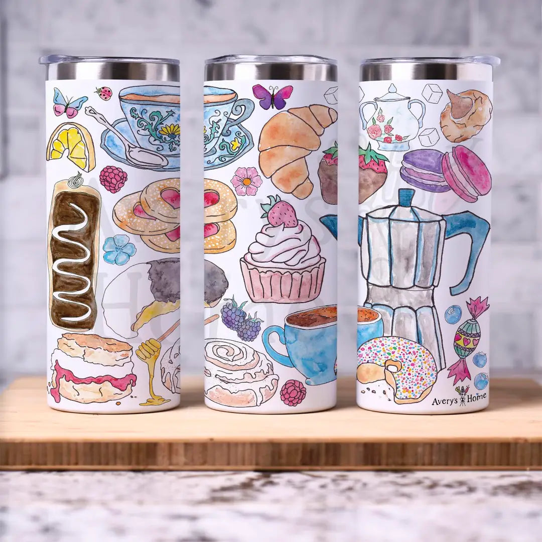 Coffee, Tea, & Sweets 20 oz Skinny Tumbler