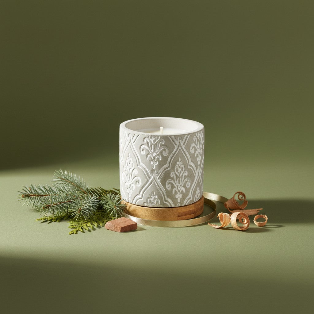 Bourbon Royalty 3 oz Damask Stone Candle