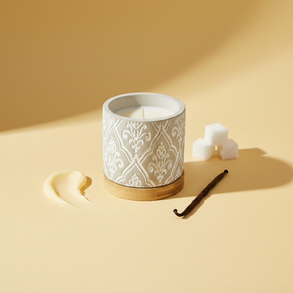 Bourbon Royalty 3 oz Damask Stone Candle