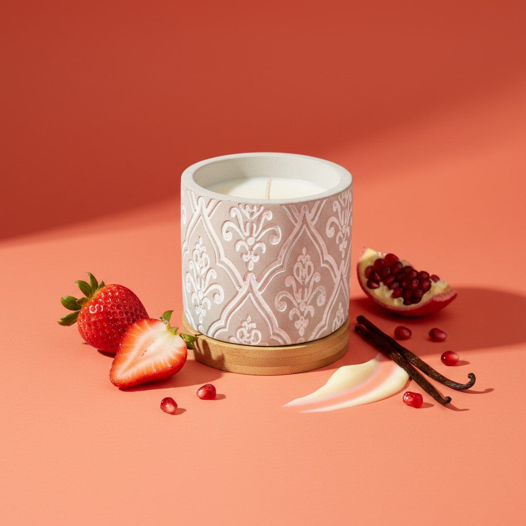 Bourbon Royalty 3 oz Damask Stone Candle