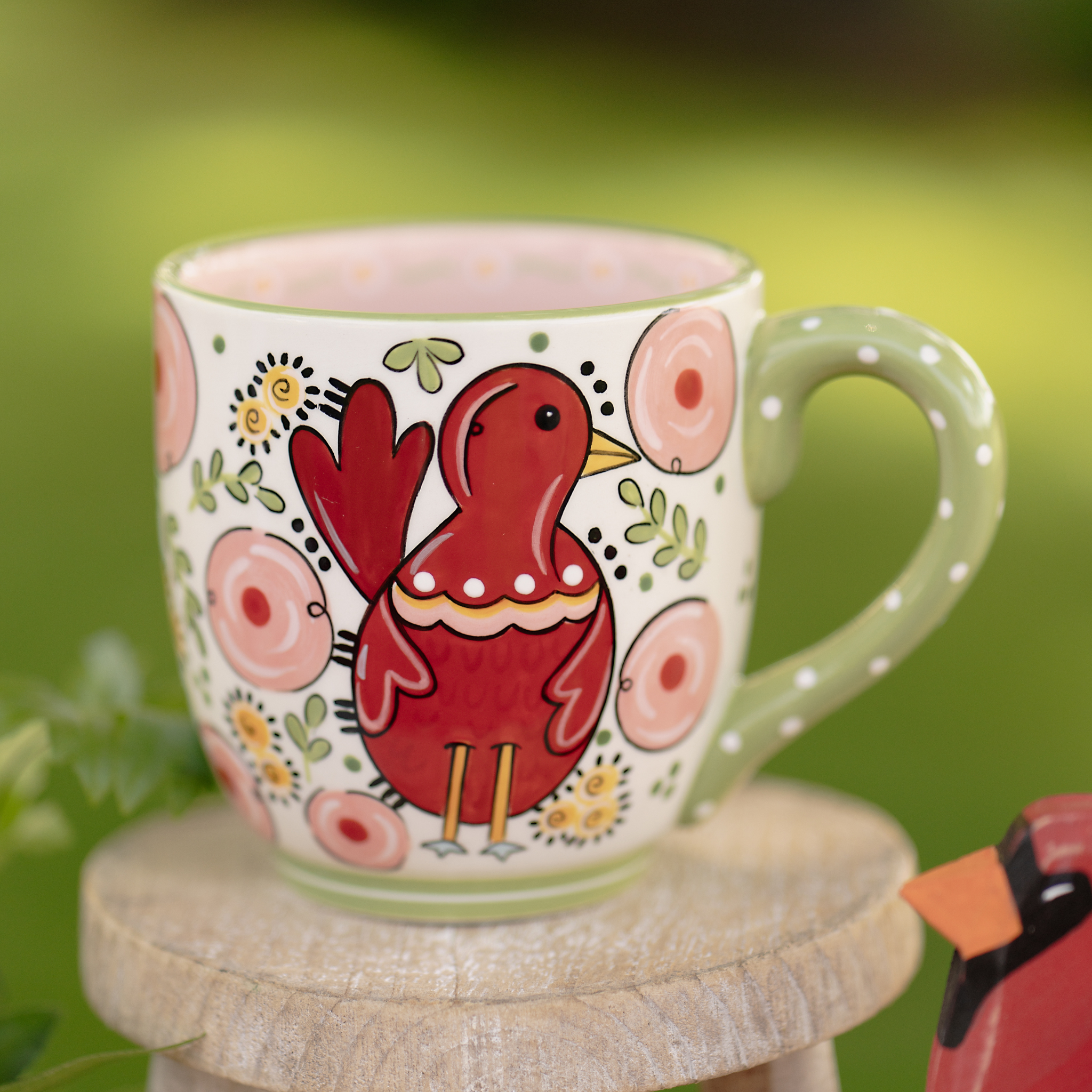 Glory Haus Find Refuge Red Bird Mug
