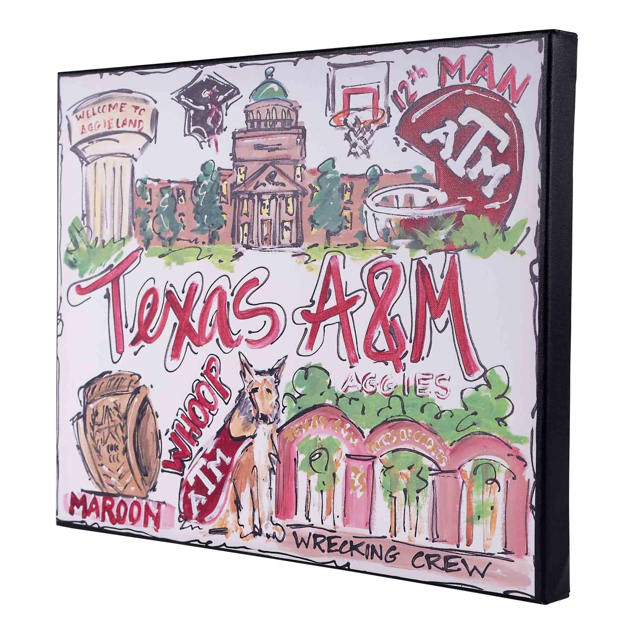 Texas A&M Landmark Canvas