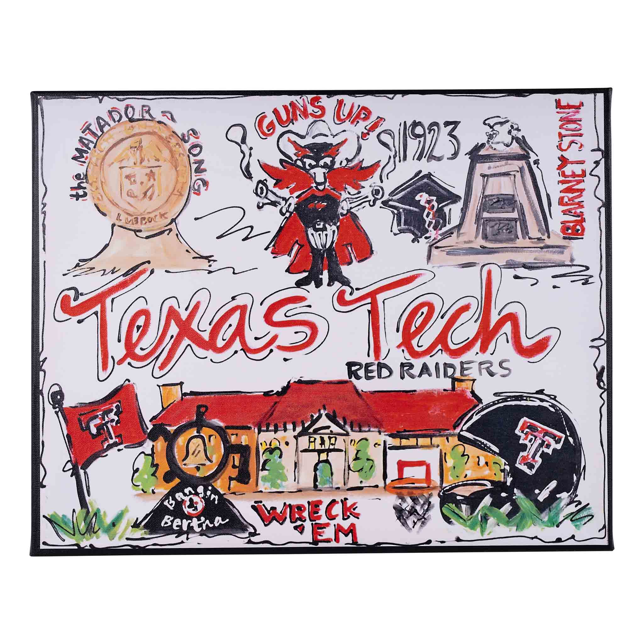 Texas Tech Landmark Canvas