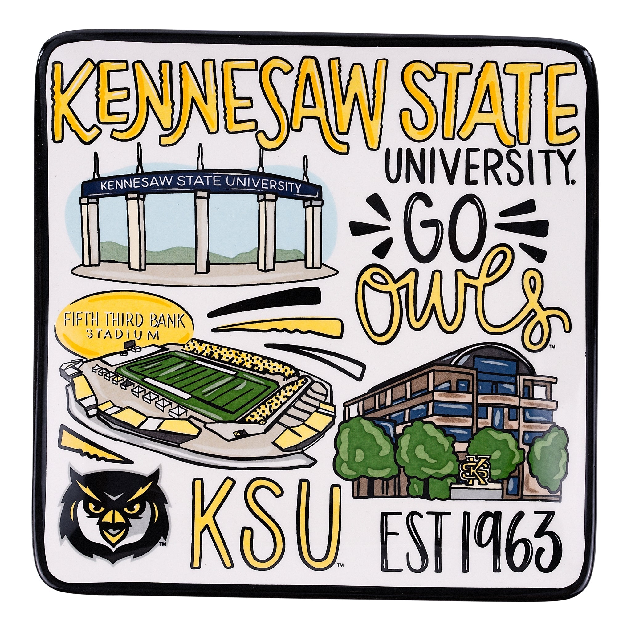 Kennesaw State Collage Trinket Tray