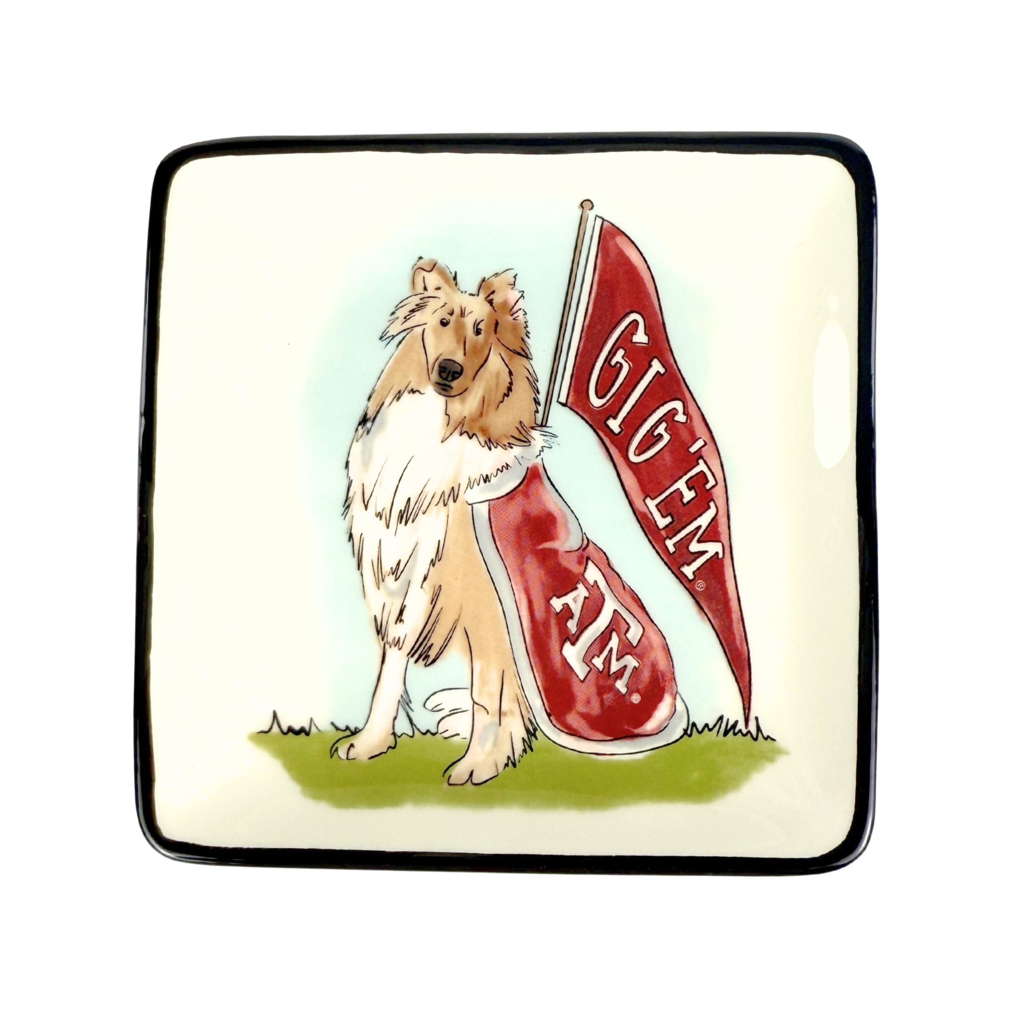 Texas A&M Reveille Trinket Tray