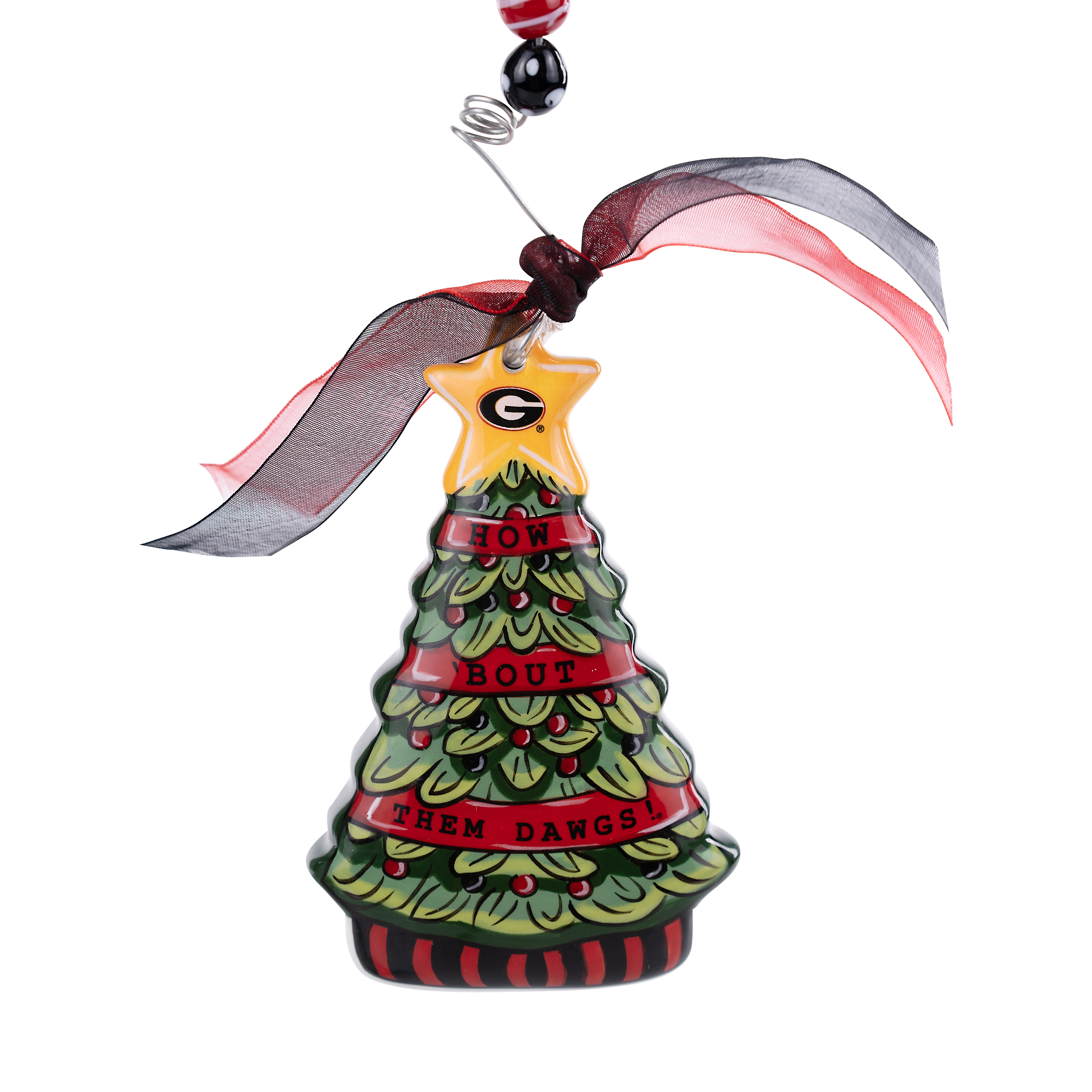 Georgia Tree Puff Ornament